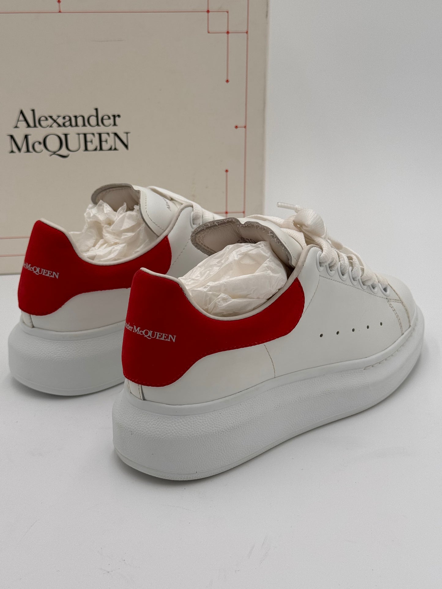 Alexander Mcqueen Oversized Sneaker Shoes White / Lust Red size 35