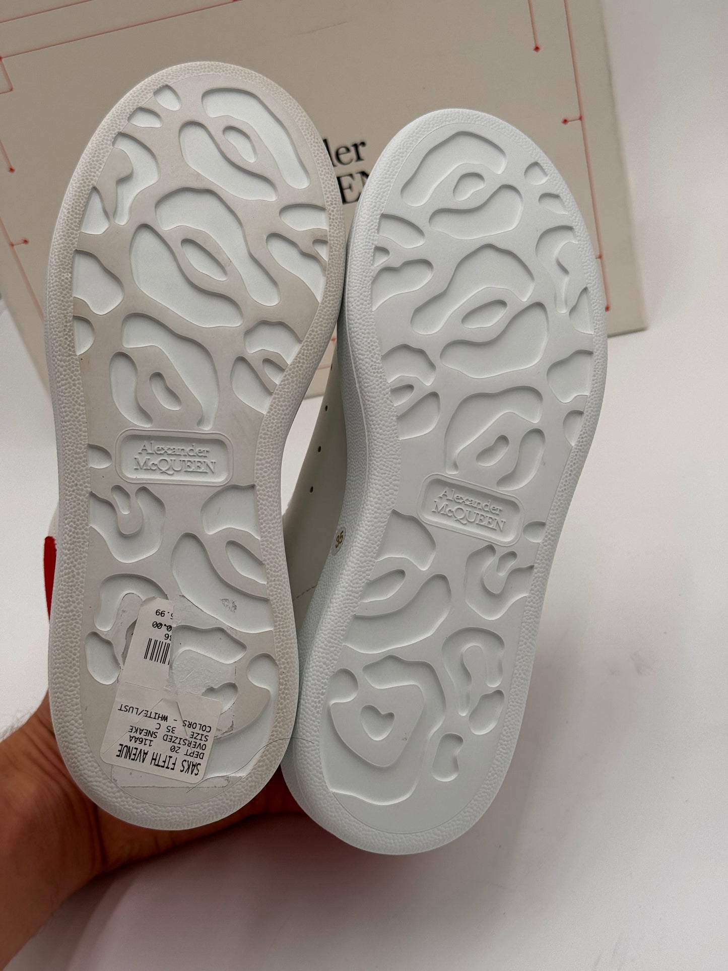 Alexander Mcqueen Oversized Sneaker Shoes White / Lust Red size 35