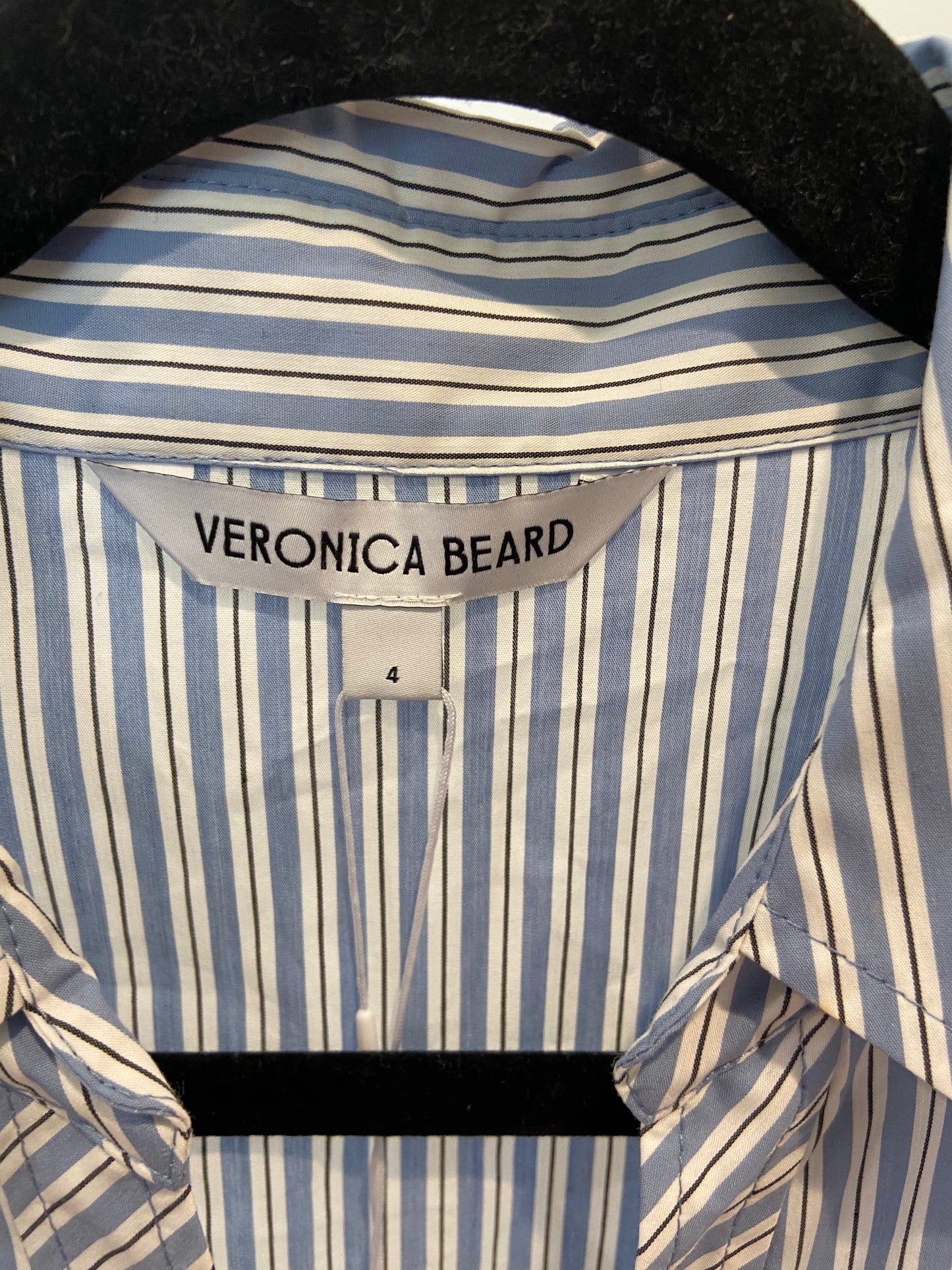Veronica Beard Susan Stripe Cotton Blend Shirtdress size 4