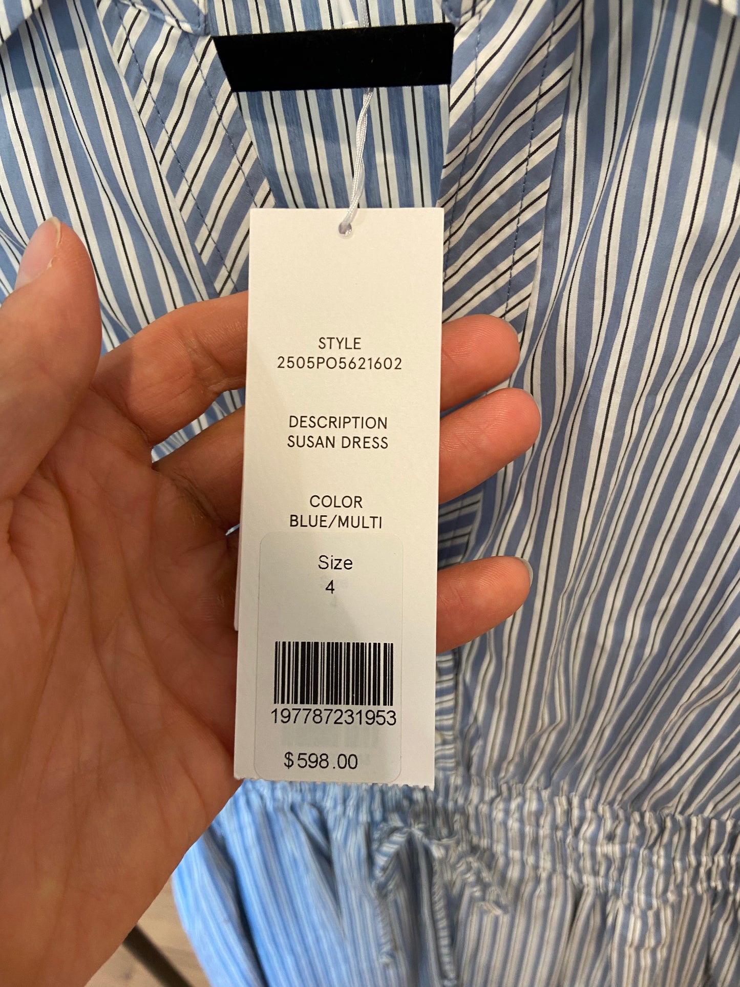 Veronica Beard Susan Stripe Cotton Blend Shirtdress size 4