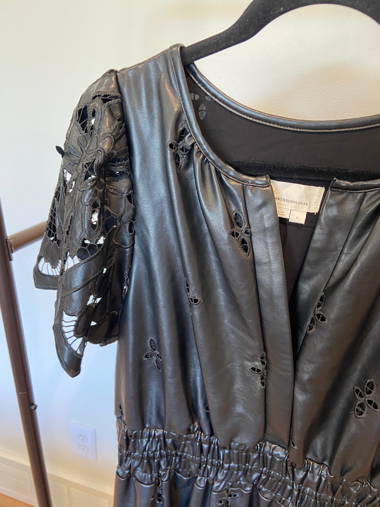 Anthropologie The Somerset Maxi Dress Leather size L