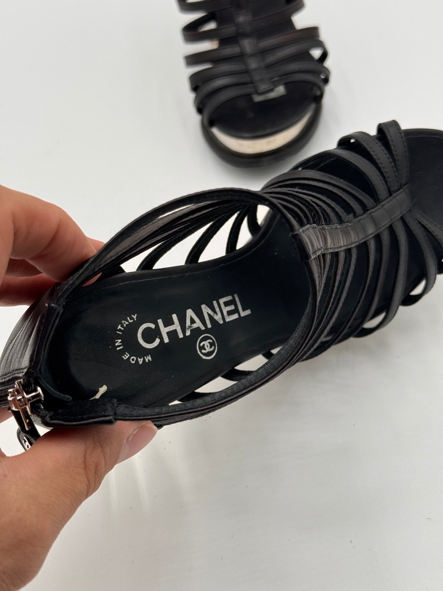 Chanel Cage Style Short Boots size 36.5