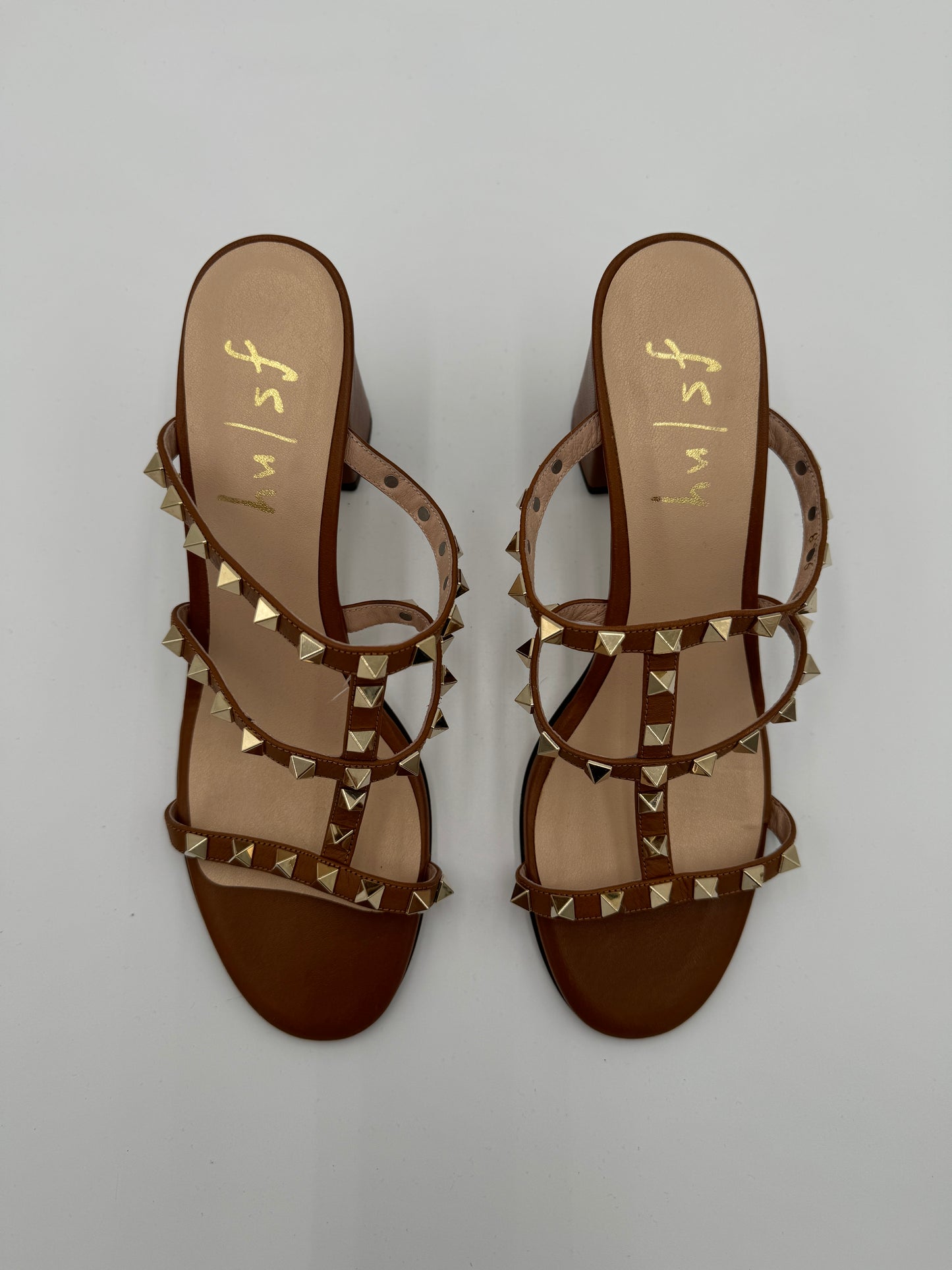FRENCH SOLE Cognac Foster Stud Sandals size 9