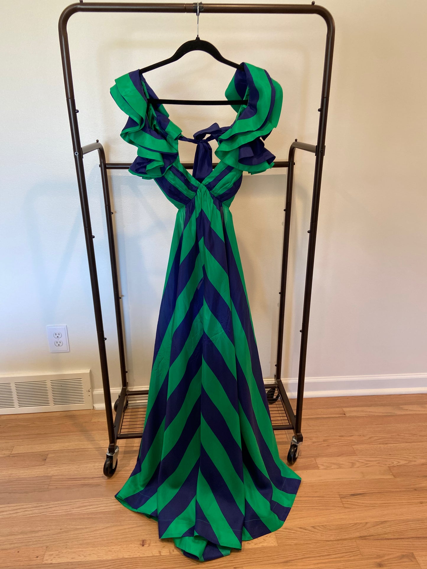 Zimmermann Striped Silk Maxi Dress size 1 US 6
