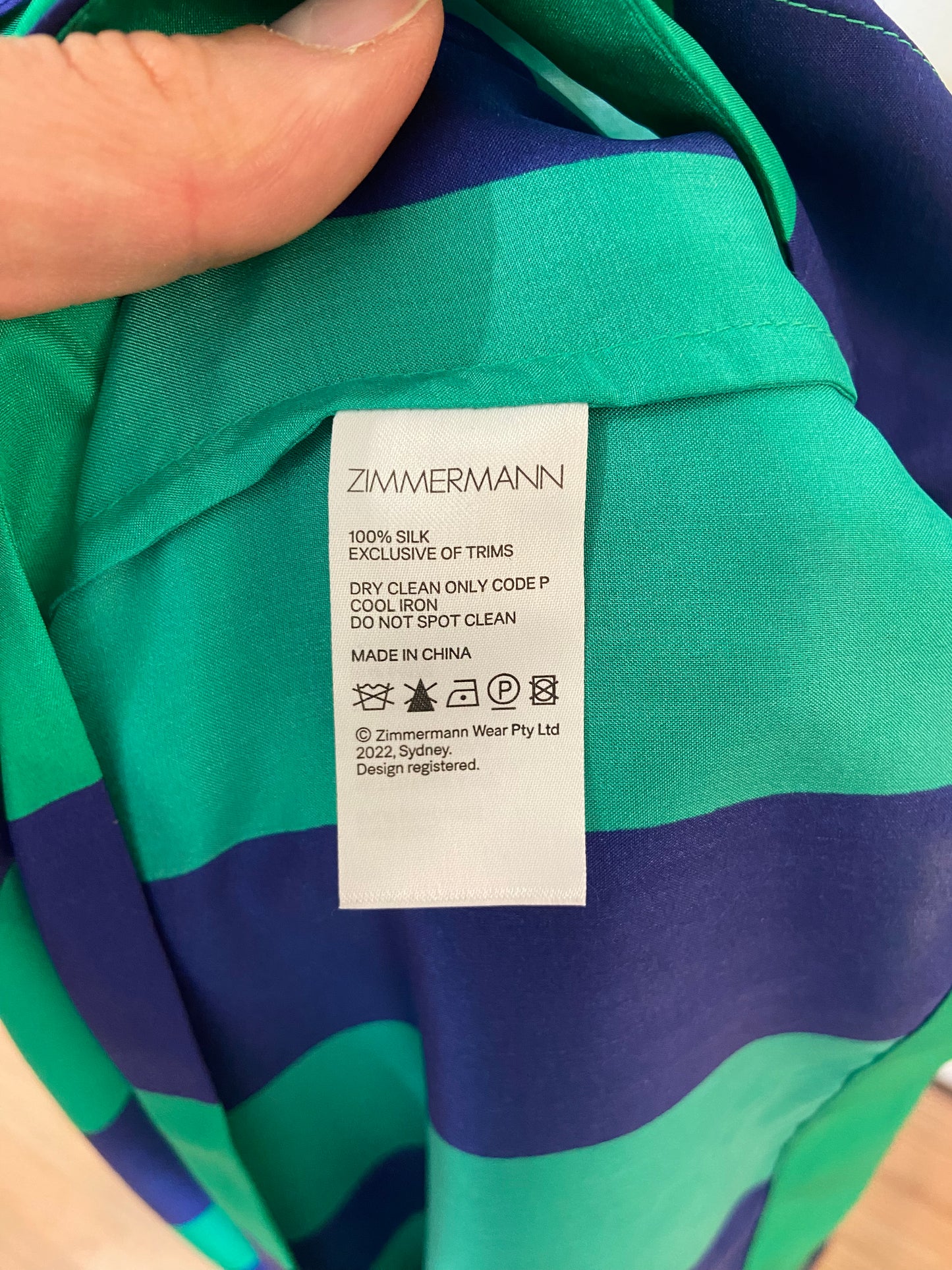 Zimmermann Striped Silk Maxi Dress size 1 US 6