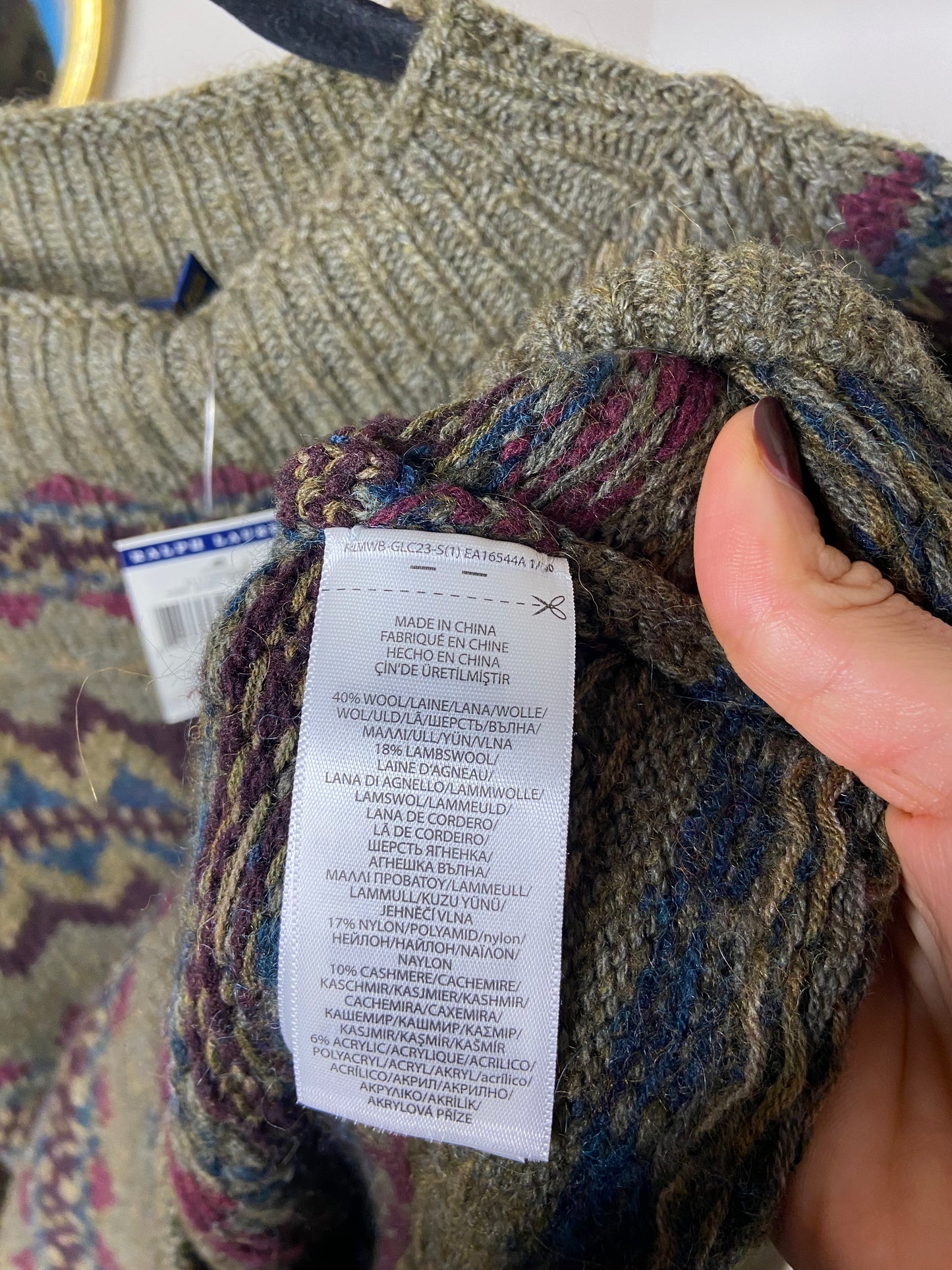 Polo Ralph Lauren  Fair Isle Wool-Blend Sweater size L