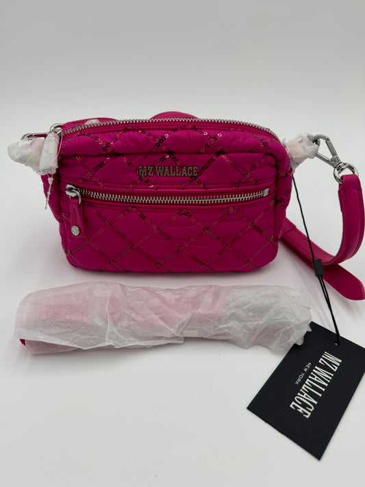 MZ Wallace Mini Crosby Fucshia with Sequins