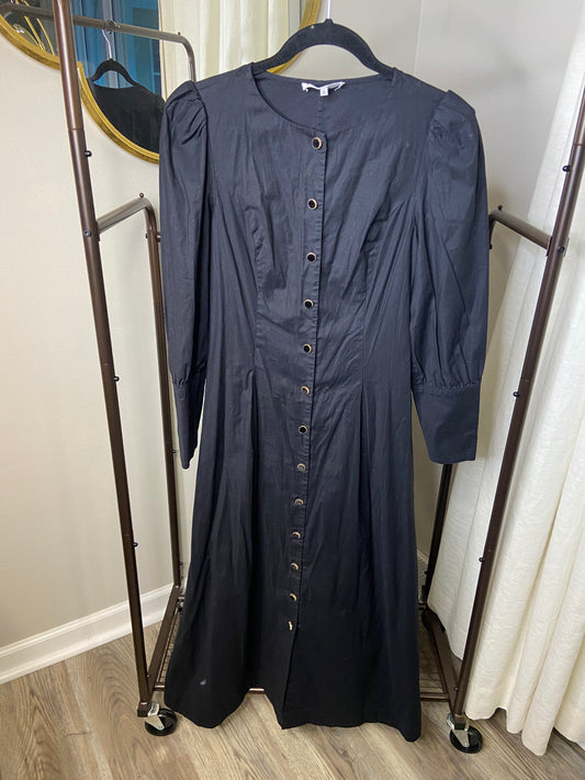 Reformation Halia Long-Sleeve Button-Front Midi Dress size 6