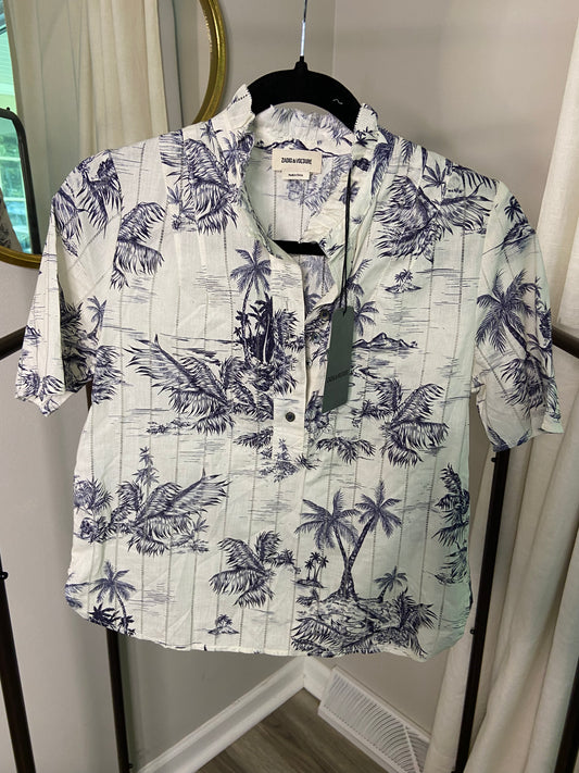 Zadig & Voltaire Topher Coton Tropical Island Top size S