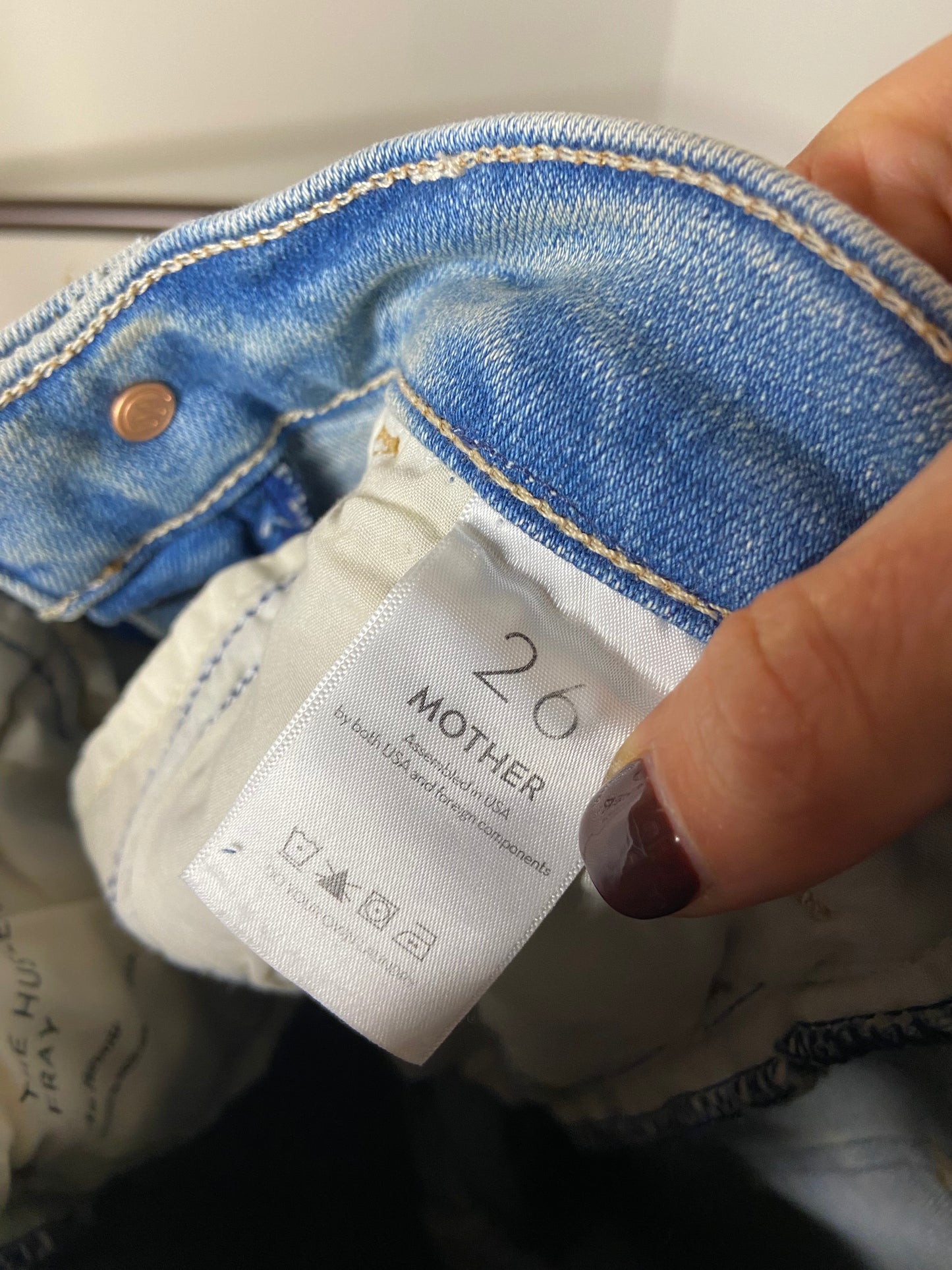 Mother The Hustler Ankle Fray Jeans size 26