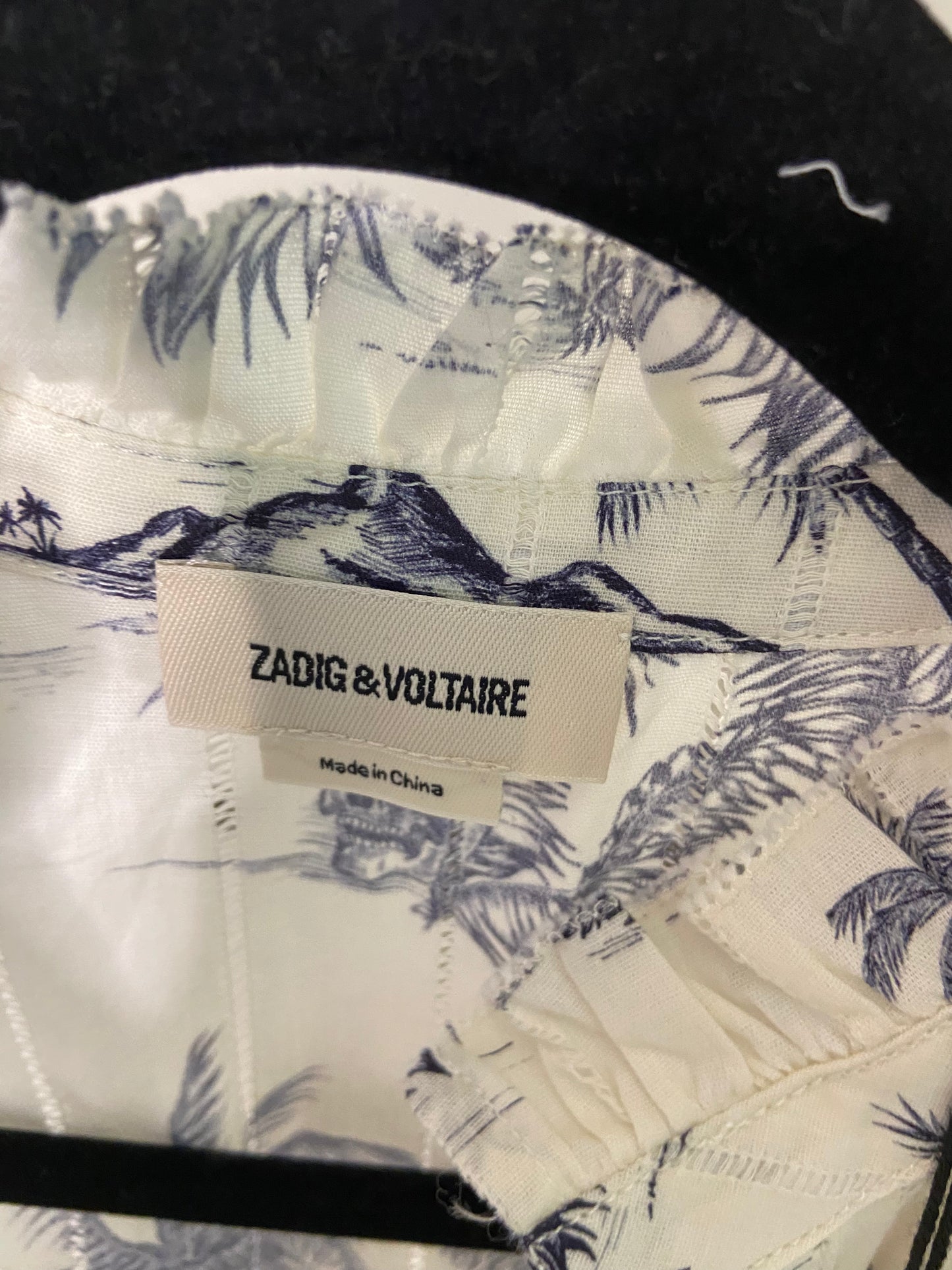 Zadig & Voltaire Topher Coton Tropical Island Top size S