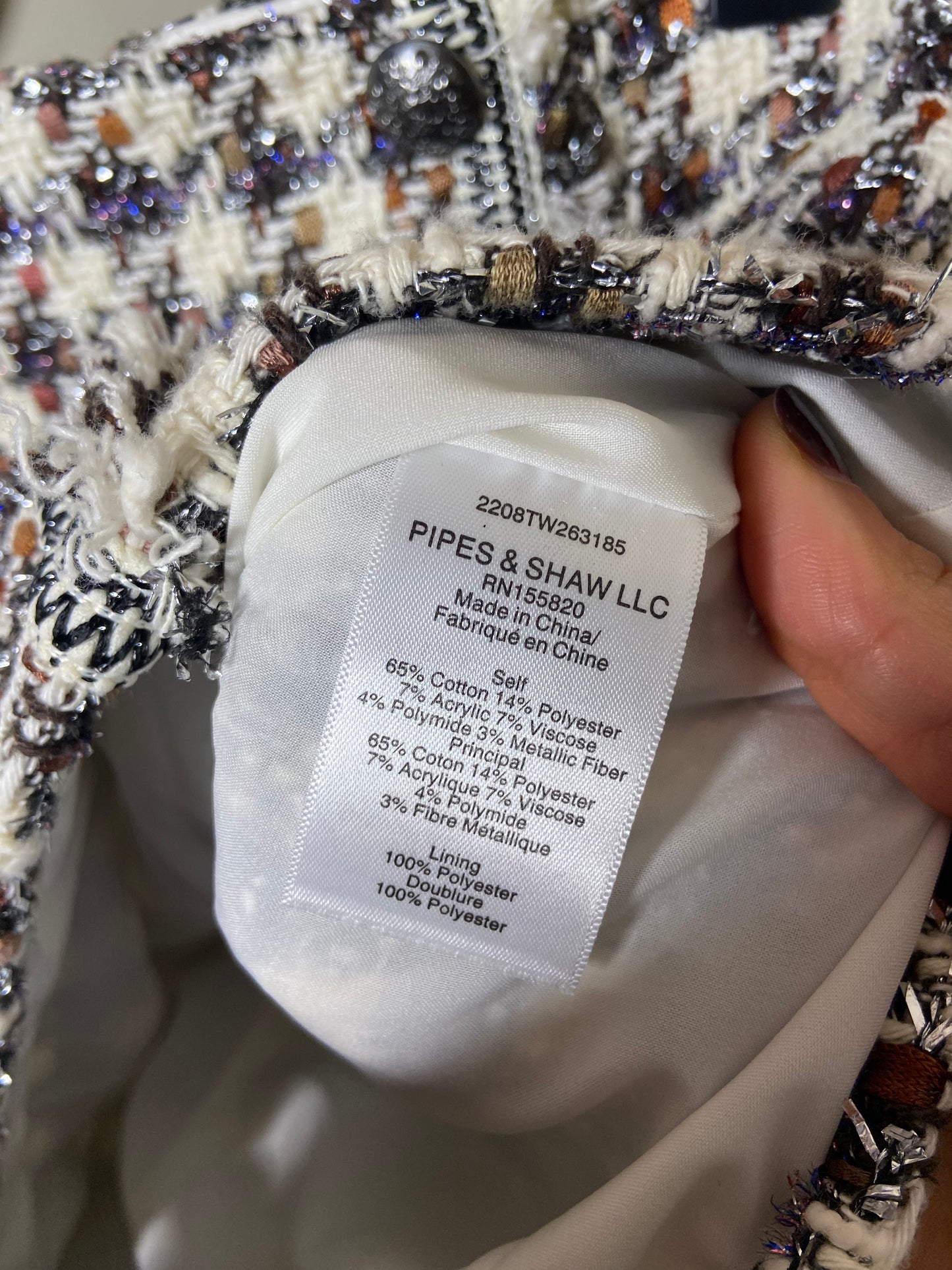 Veronica Beard Starck Tweed Skirt in Ecru Multi size 4