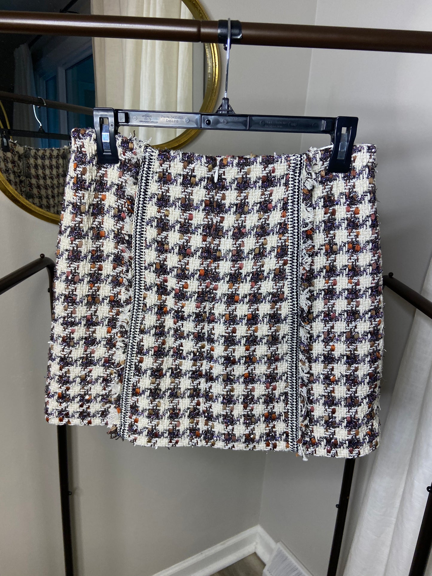 Veronica Beard Starck Tweed Skirt in Ecru Multi size 4