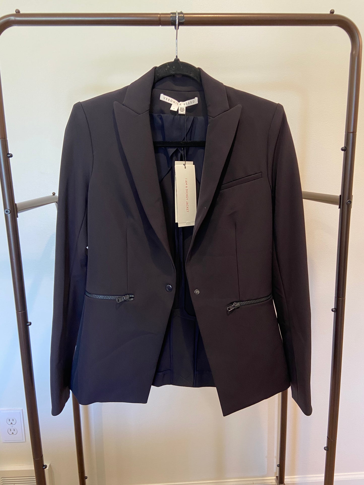 Veronica Beard Scuba Dickey Jacket Navy size 0