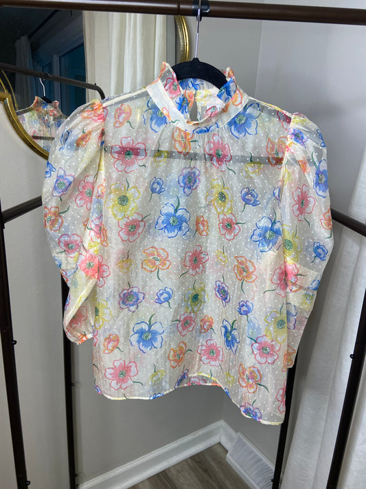 Hunter Bell Puff Sleeve Top size XS