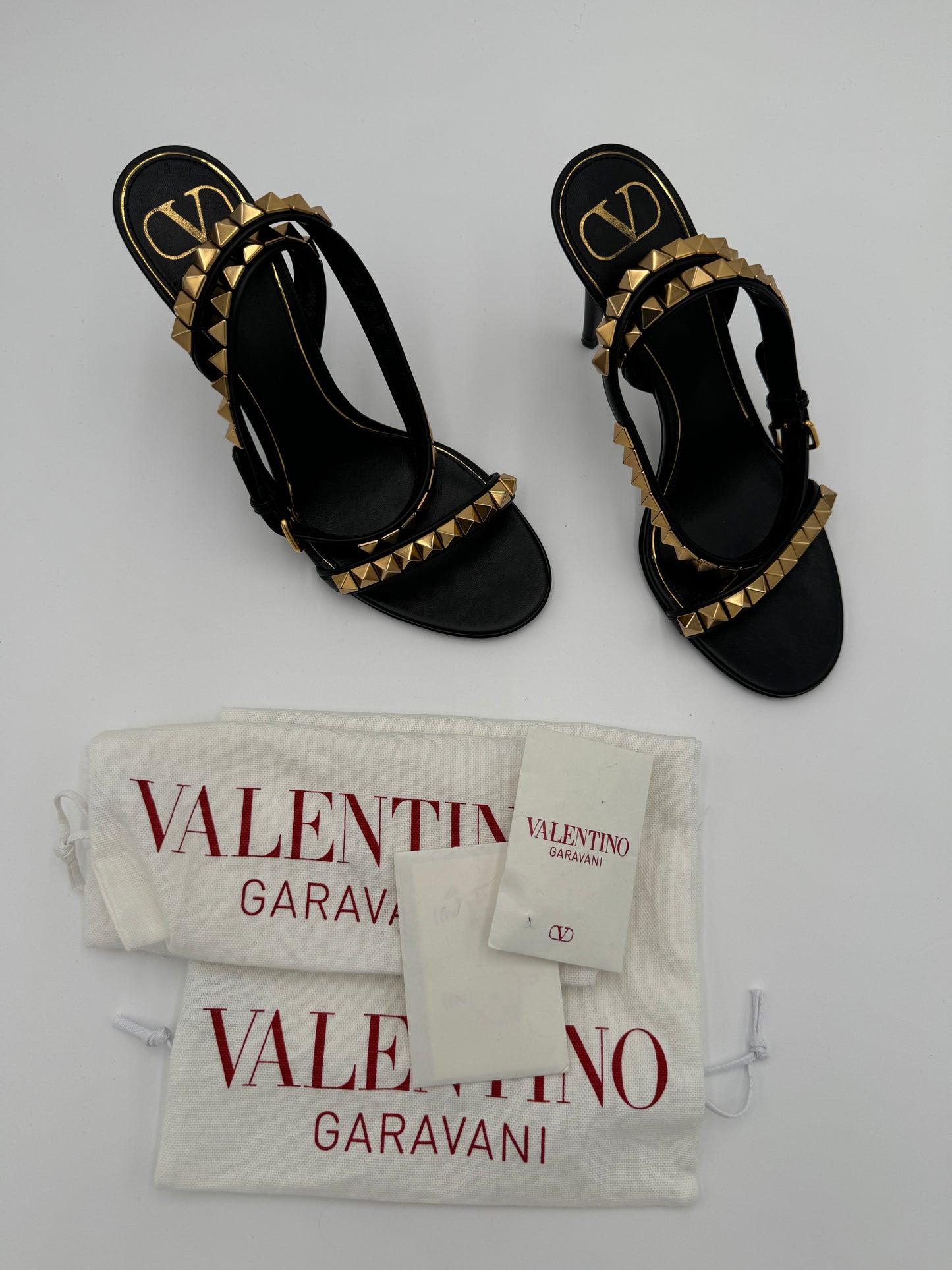 Valentino Rockstud Ankle Strap Heels size 38