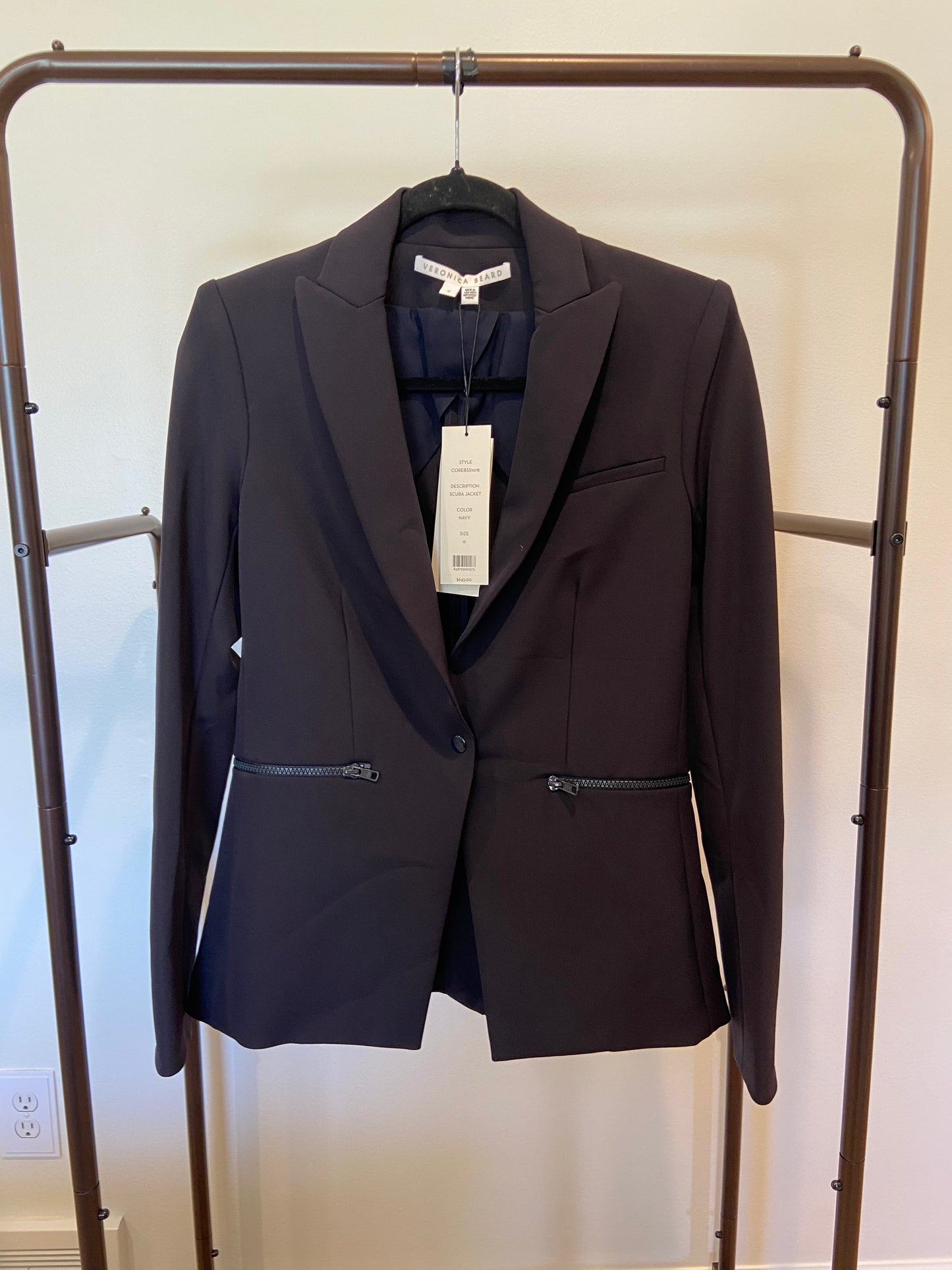 Veronica Beard Scuba Dickey Jacket Navy size 0