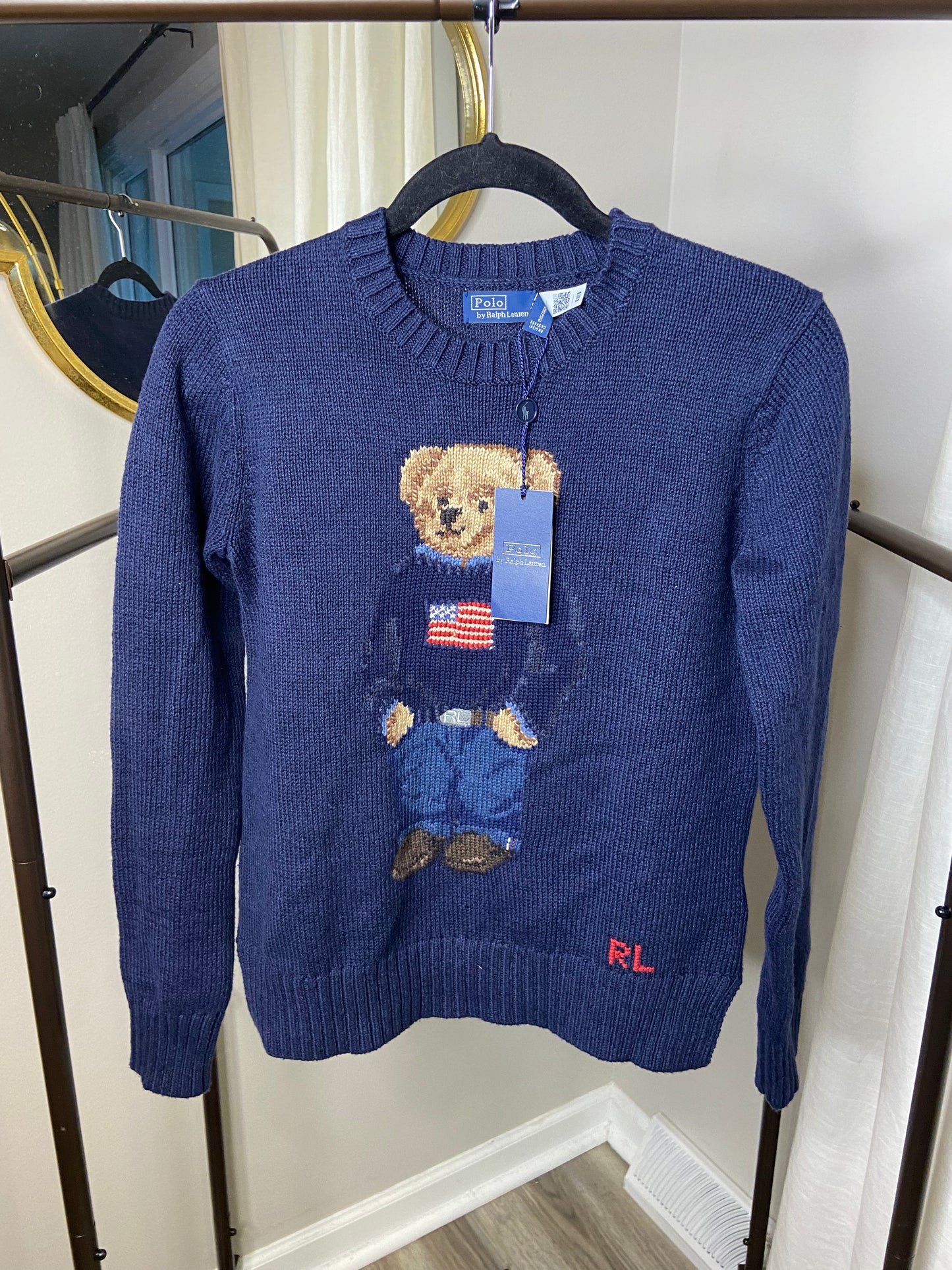 Polo Ralph Lauren Bear Flag Sweater size XS