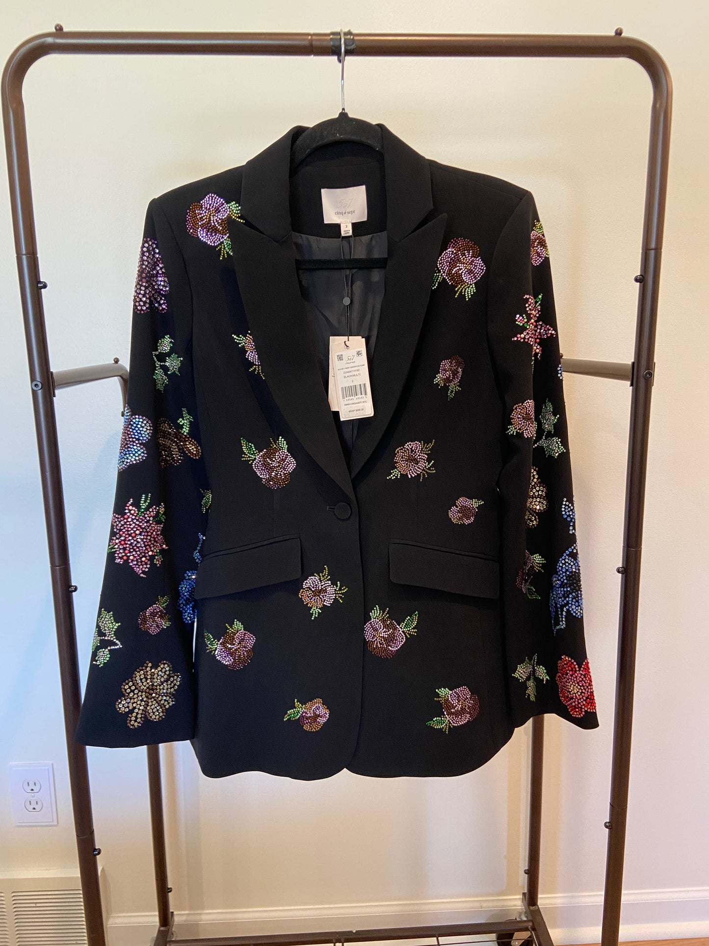 Cinq a Sept Cheyenne Pansy Garden Blazer size 2