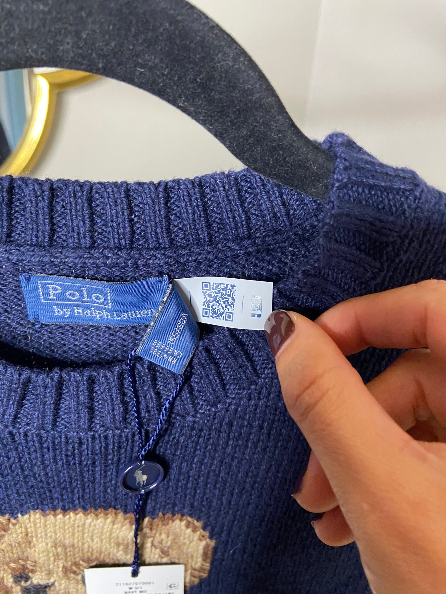 Polo Ralph Lauren Bear Flag Sweater size XS