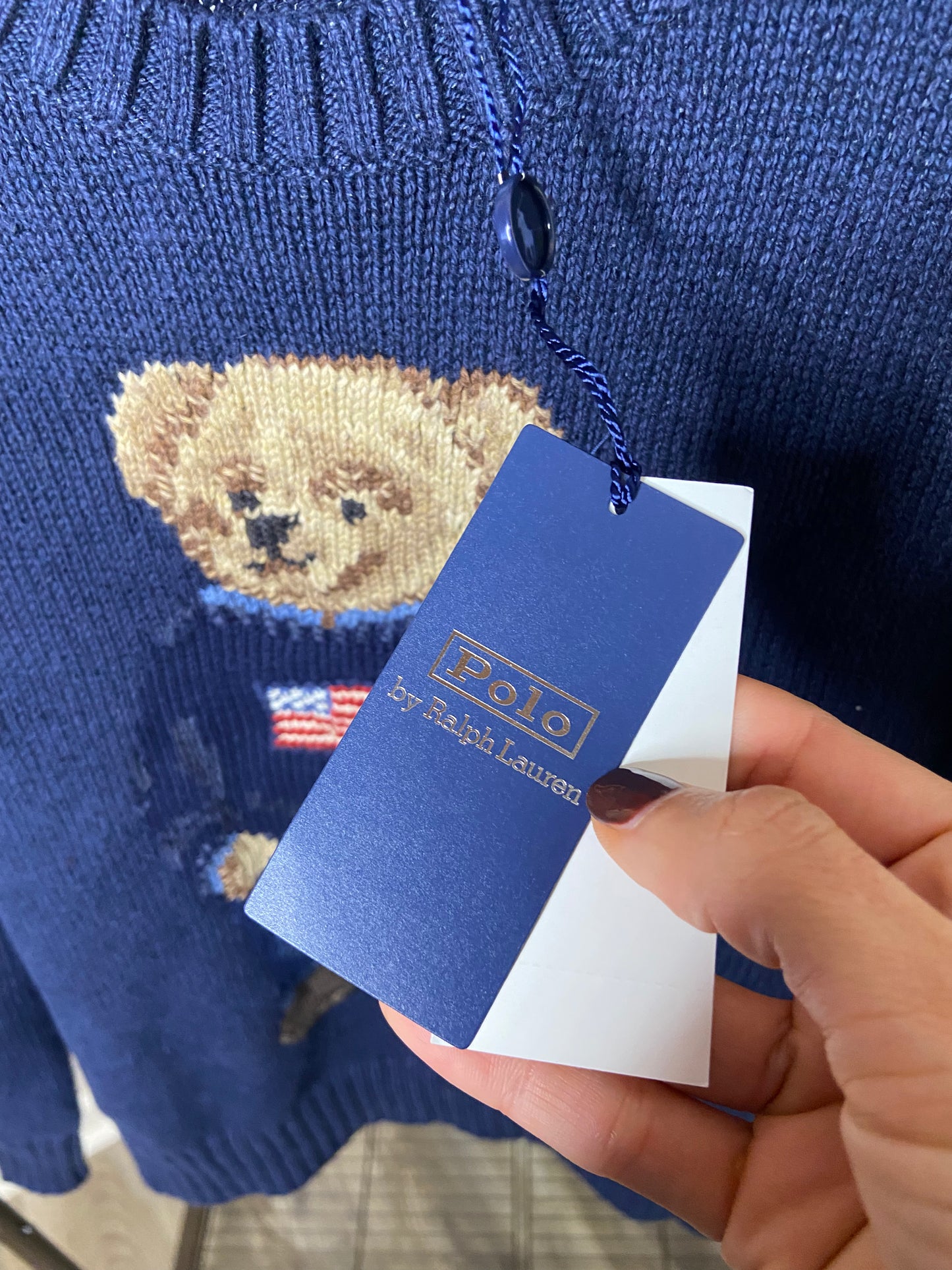 Polo Ralph Lauren Bear Flag Sweater size XS