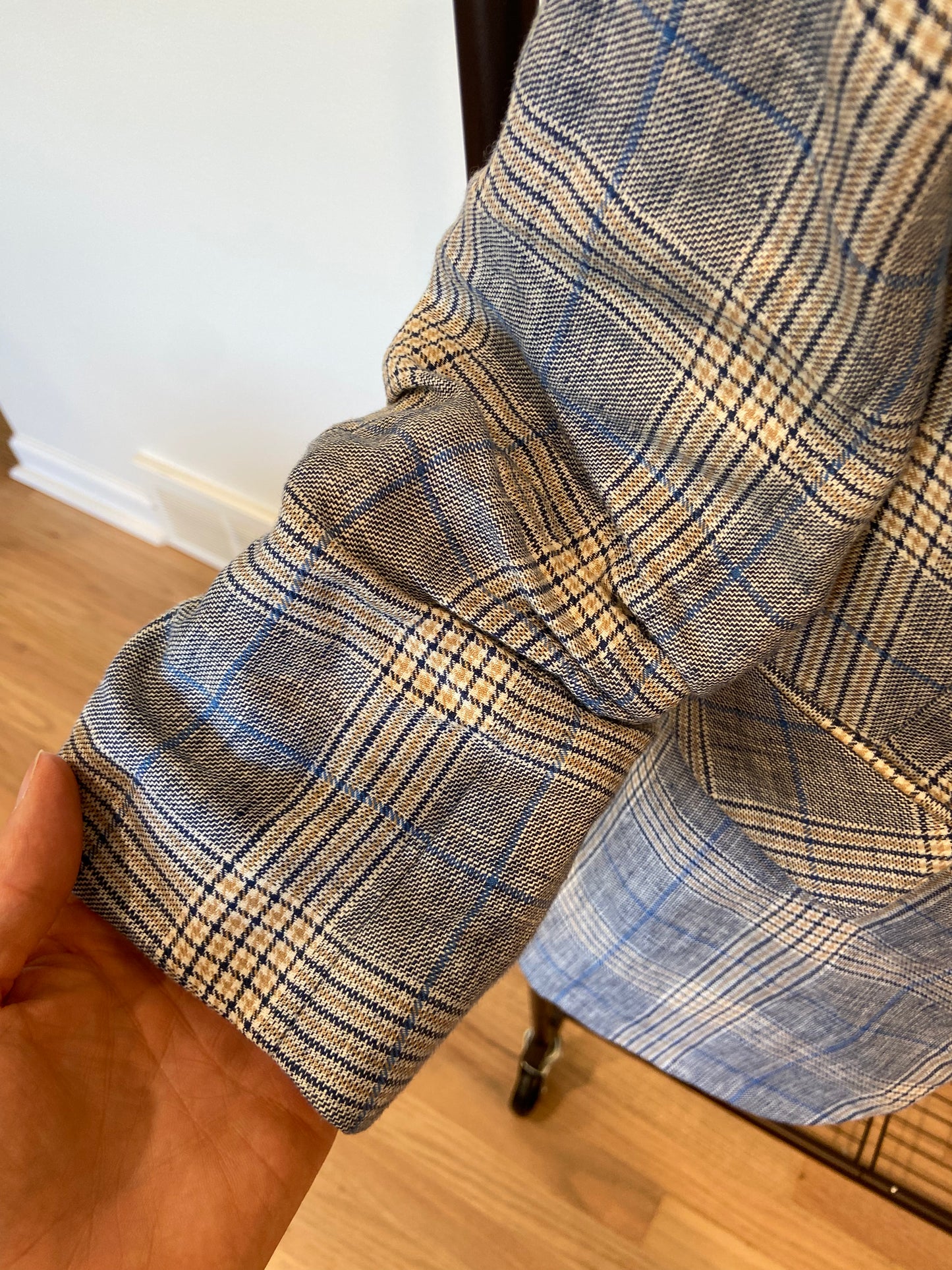 Veronica Beard Blue Plaid Beacon Dickey Jacket size 4