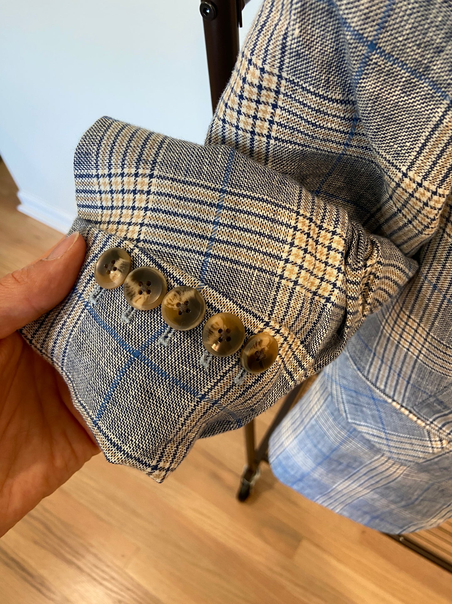 Veronica Beard Blue Plaid Beacon Dickey Jacket size 4