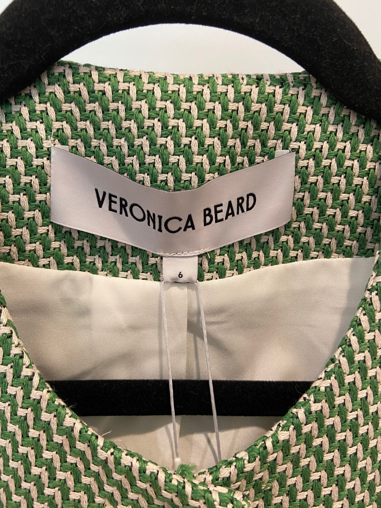 Veronica Beard Tamara Vest in Lemongrass Dove size 6