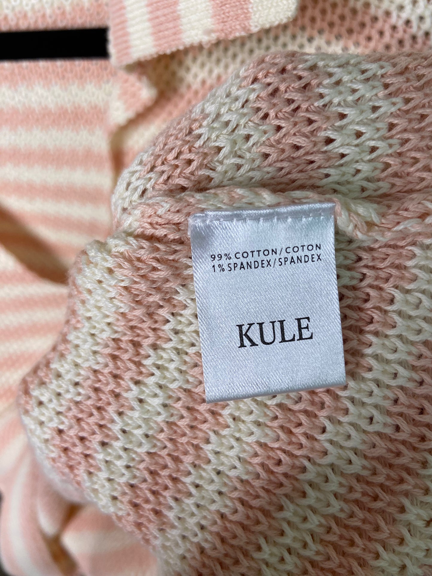 Kule The Lucie Crochet Polo Top - cream/shell size XL
