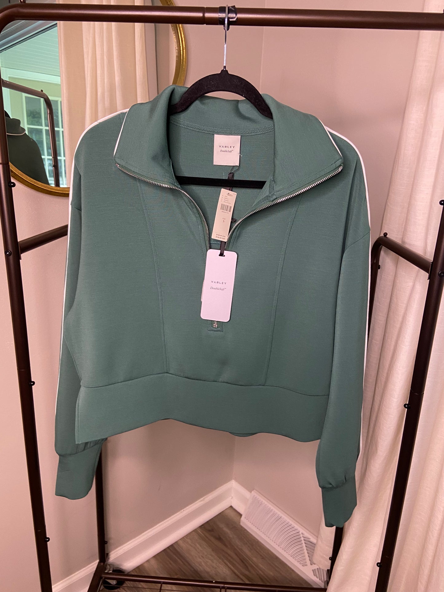 Varley Davenport Half Zip Sweatshirt size S