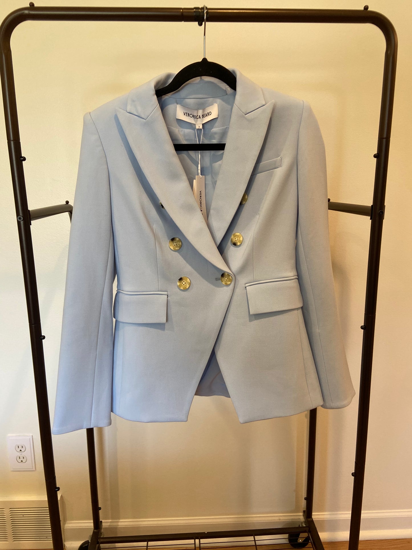 Veronica Beard Miller Dickey Jacket Blazer Ice Blue size 2