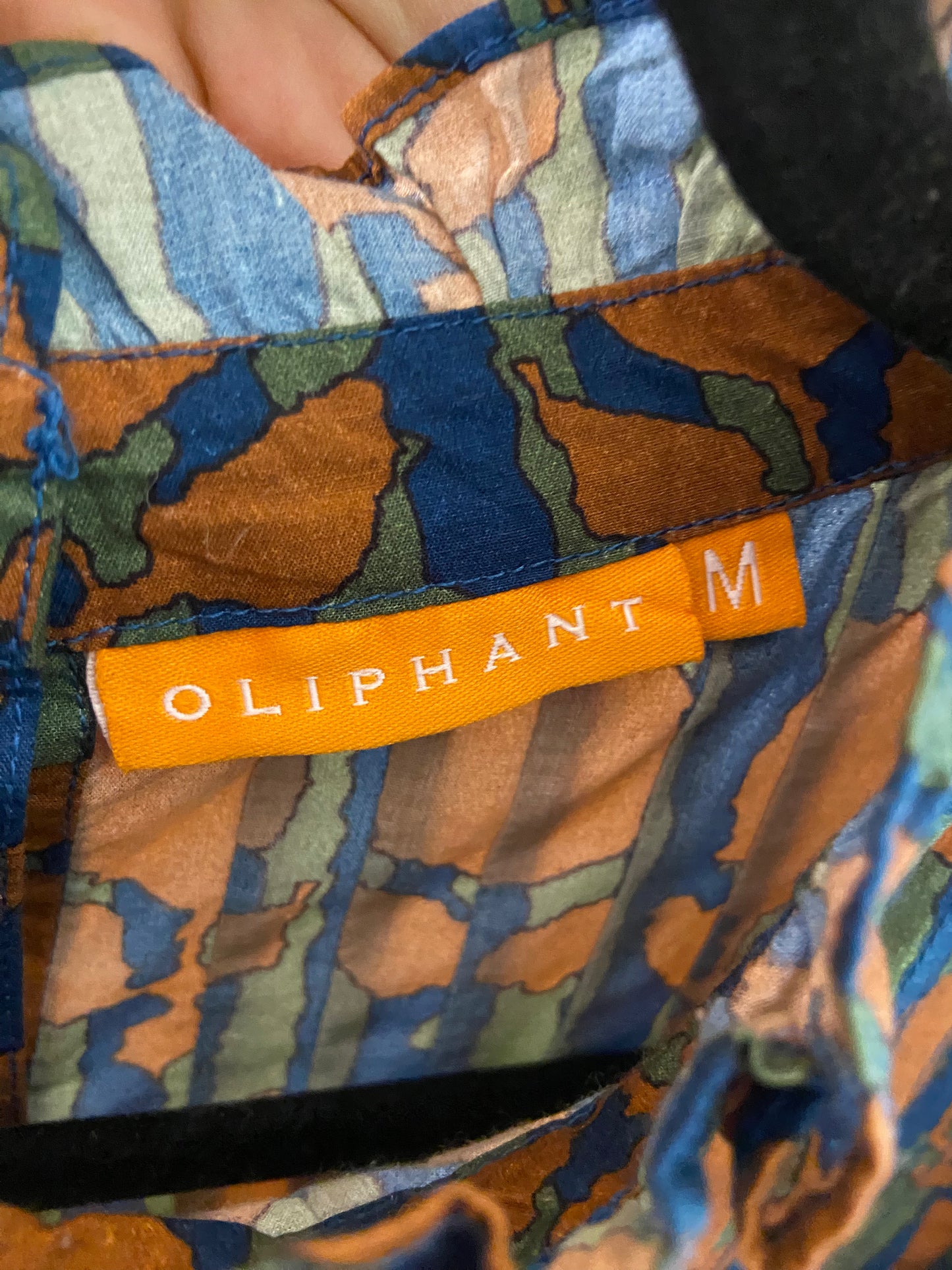 Oliphant Pintuck Ruffle Top size M