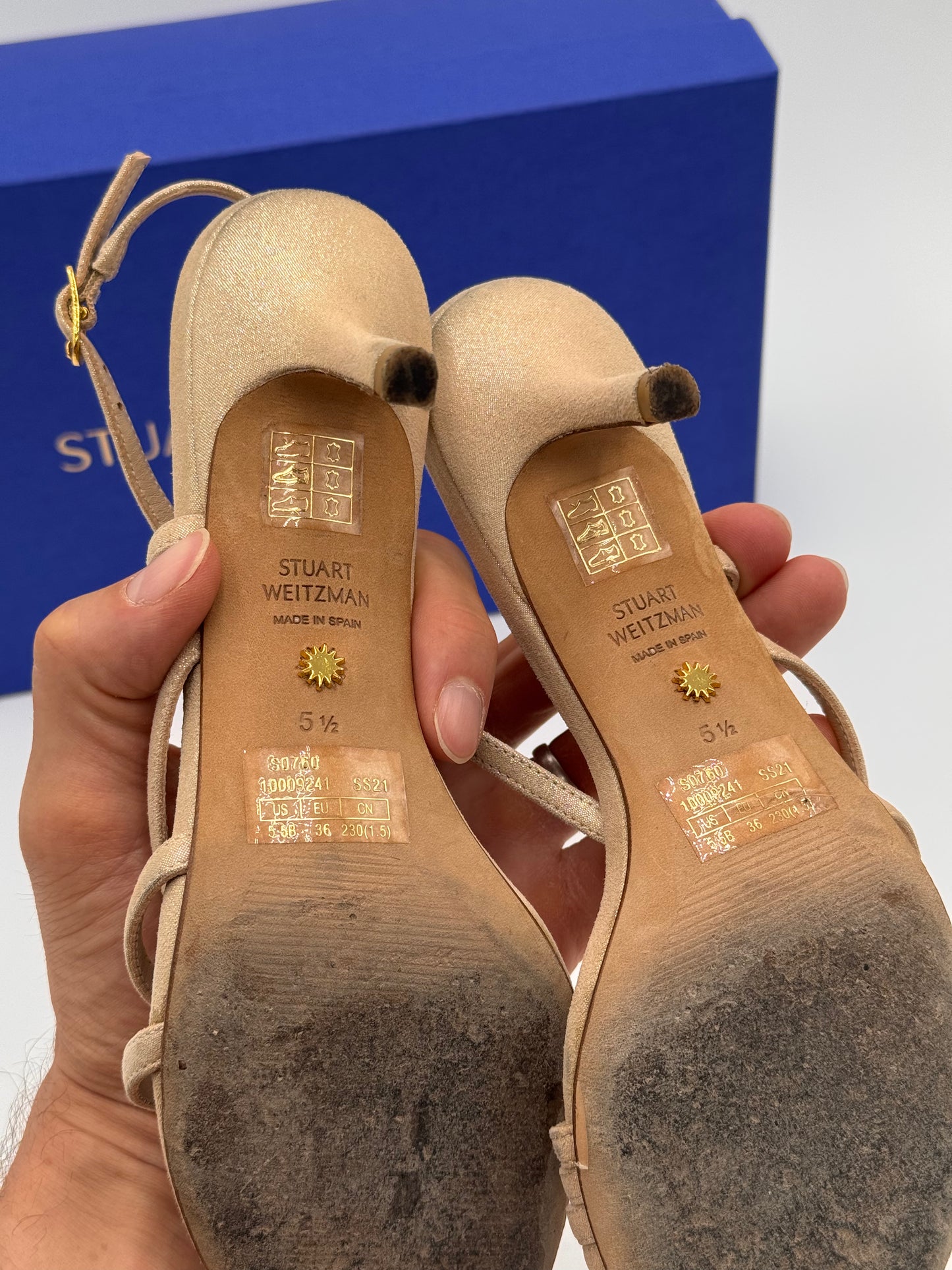 Stuart Weitzman The Melodie 75 Sandal Shoes size 5.5