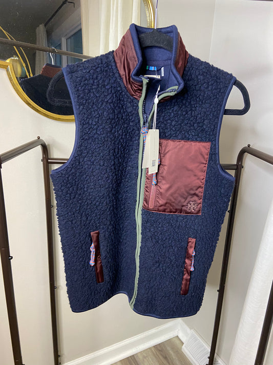Tory Burch Sherpa Fleece Vest size XS