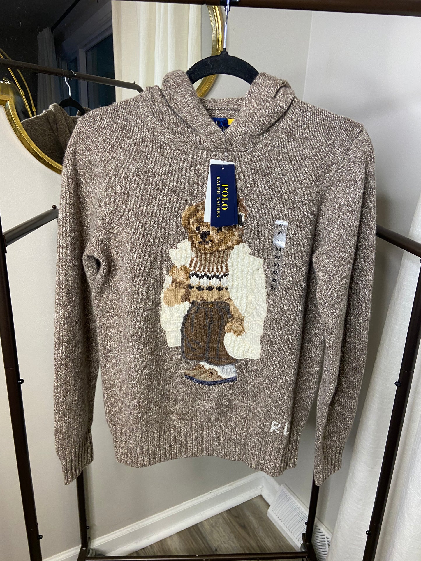 Polo Ralph Lauren Bear Hoodie Sweater size XS