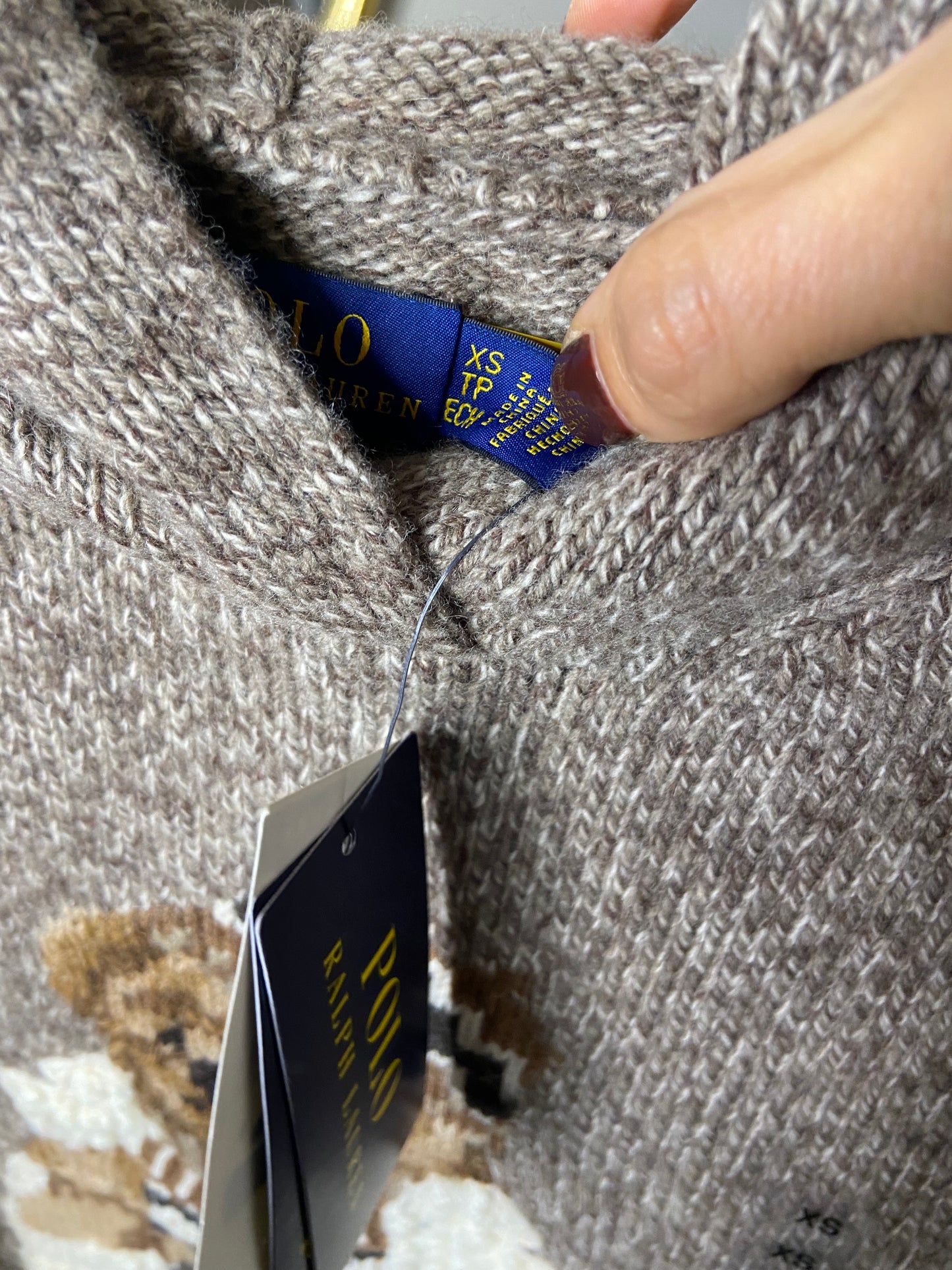 Polo Ralph Lauren Bear Hoodie Sweater size XS