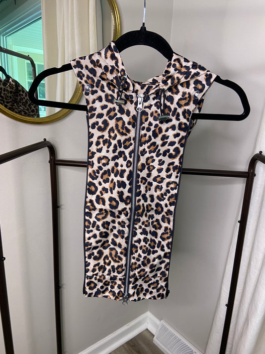 Veronica Beard Leopard Nylon Dickey size 00-14