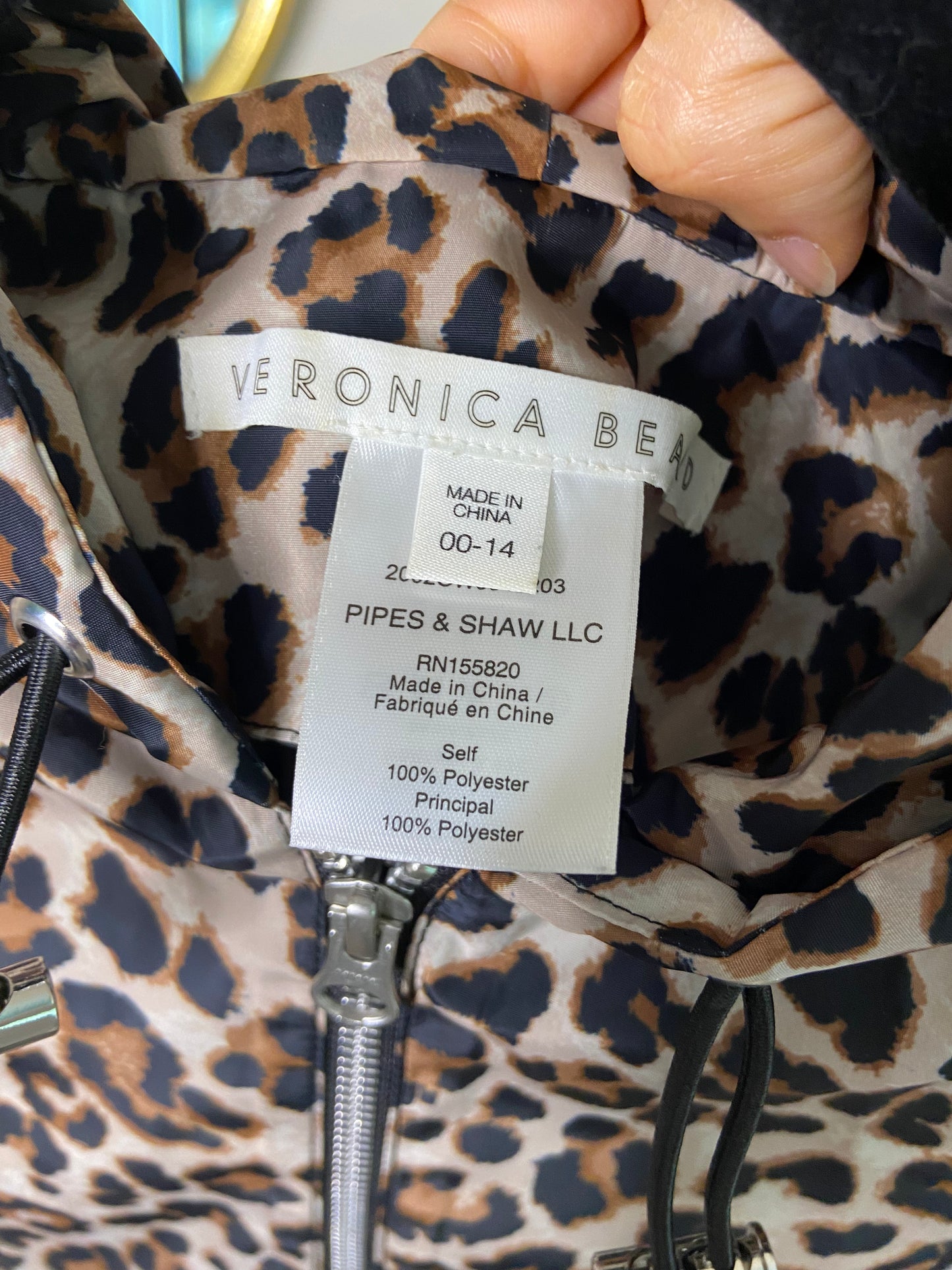 Veronica Beard Leopard Nylon Dickey size 00-14