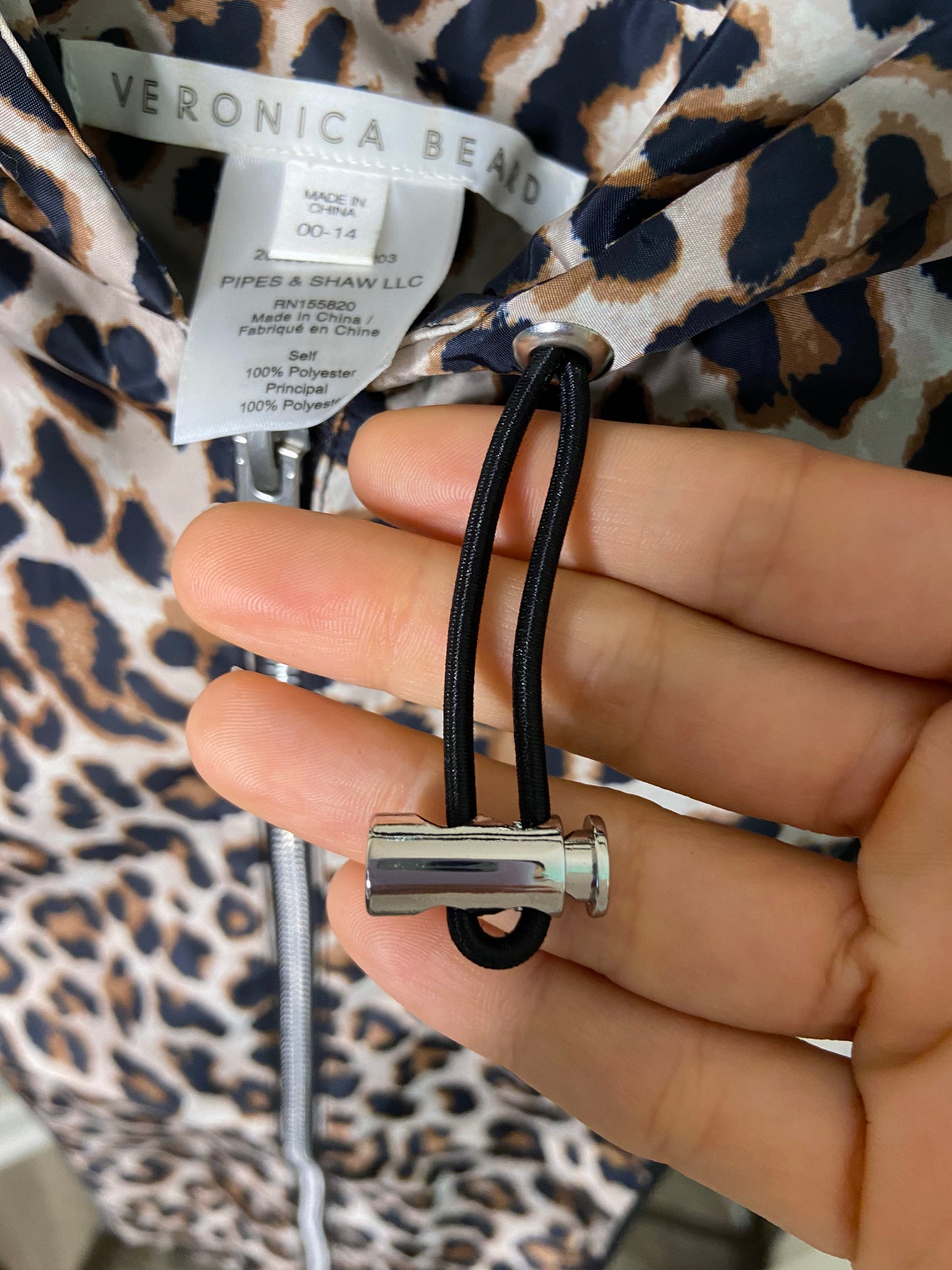 Veronica Beard Leopard Nylon Dickey size 00-14