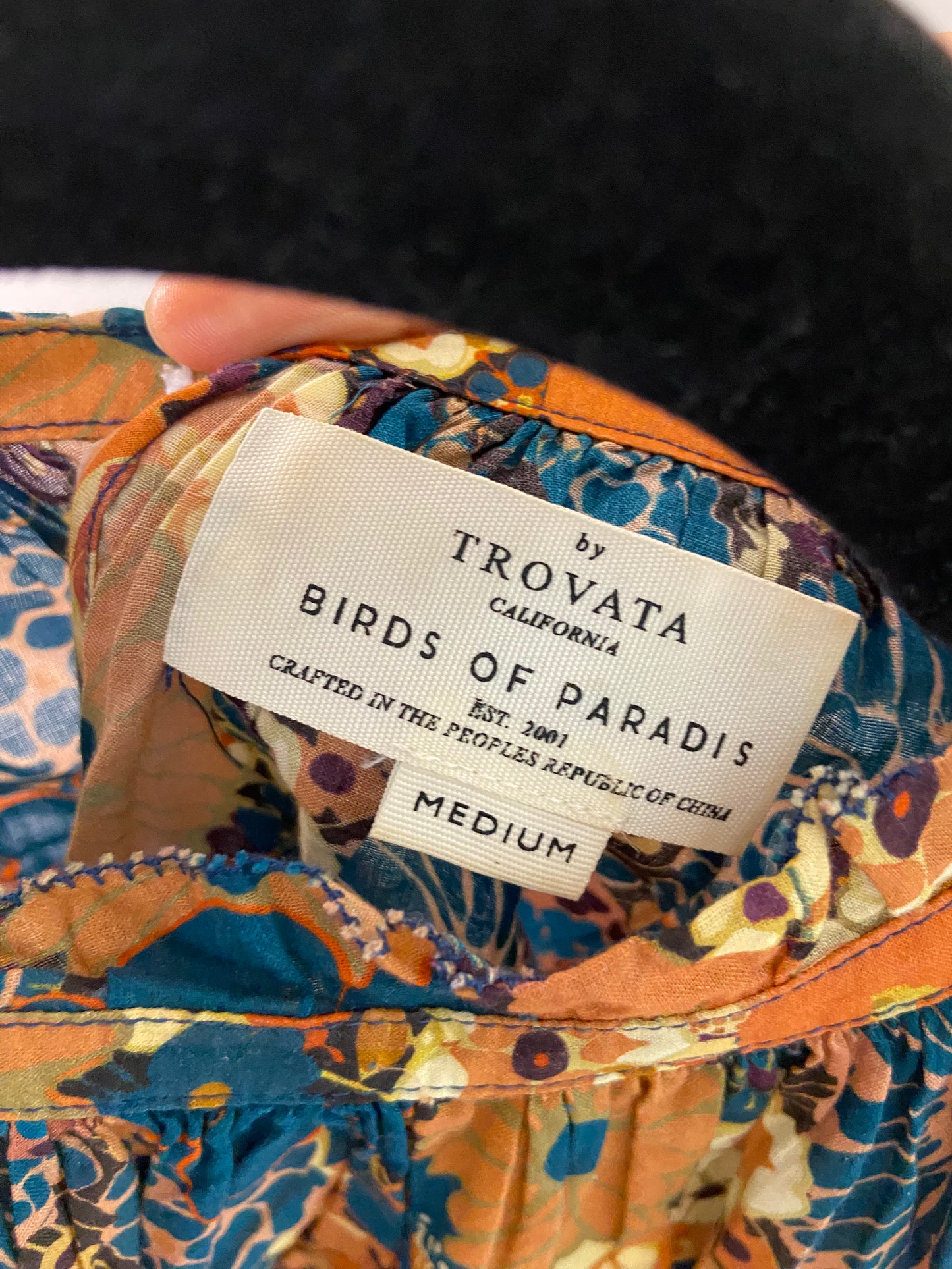 Trovata Birds of Paradis Carla Blouse size M