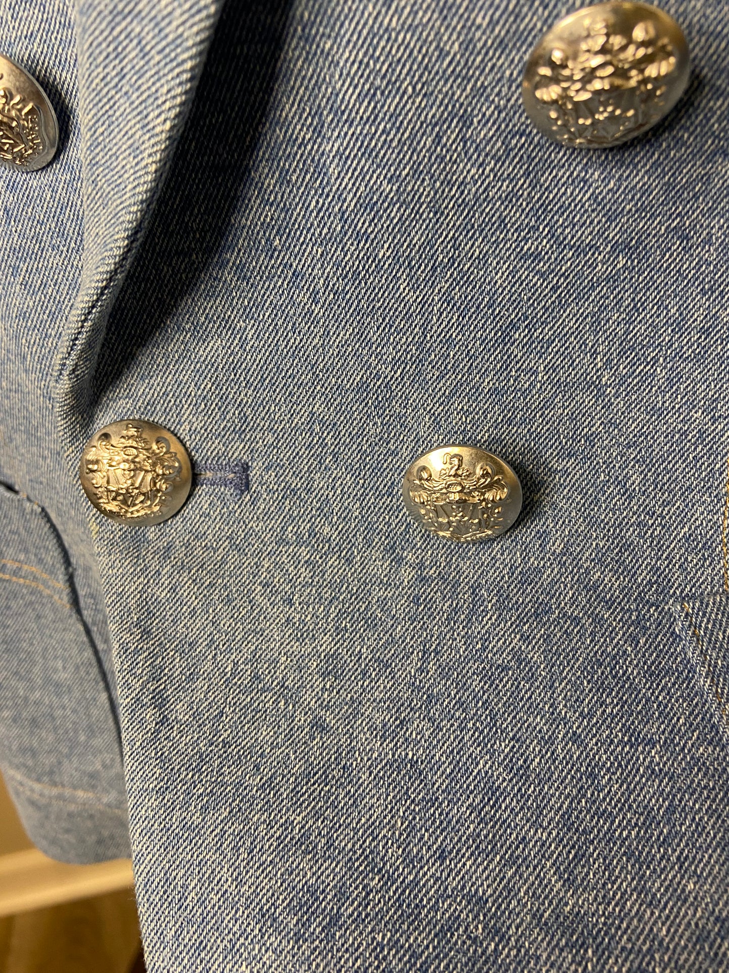 Veronica Beard Miller Denim Dickey Blazer Jacket size 6