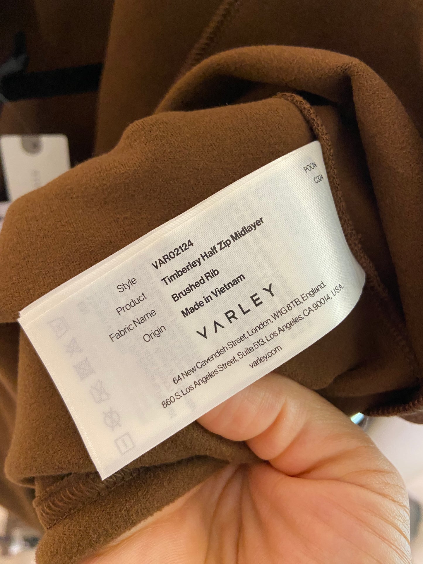Varley Timberley Half Zip Midlayer Sweatshirt size L