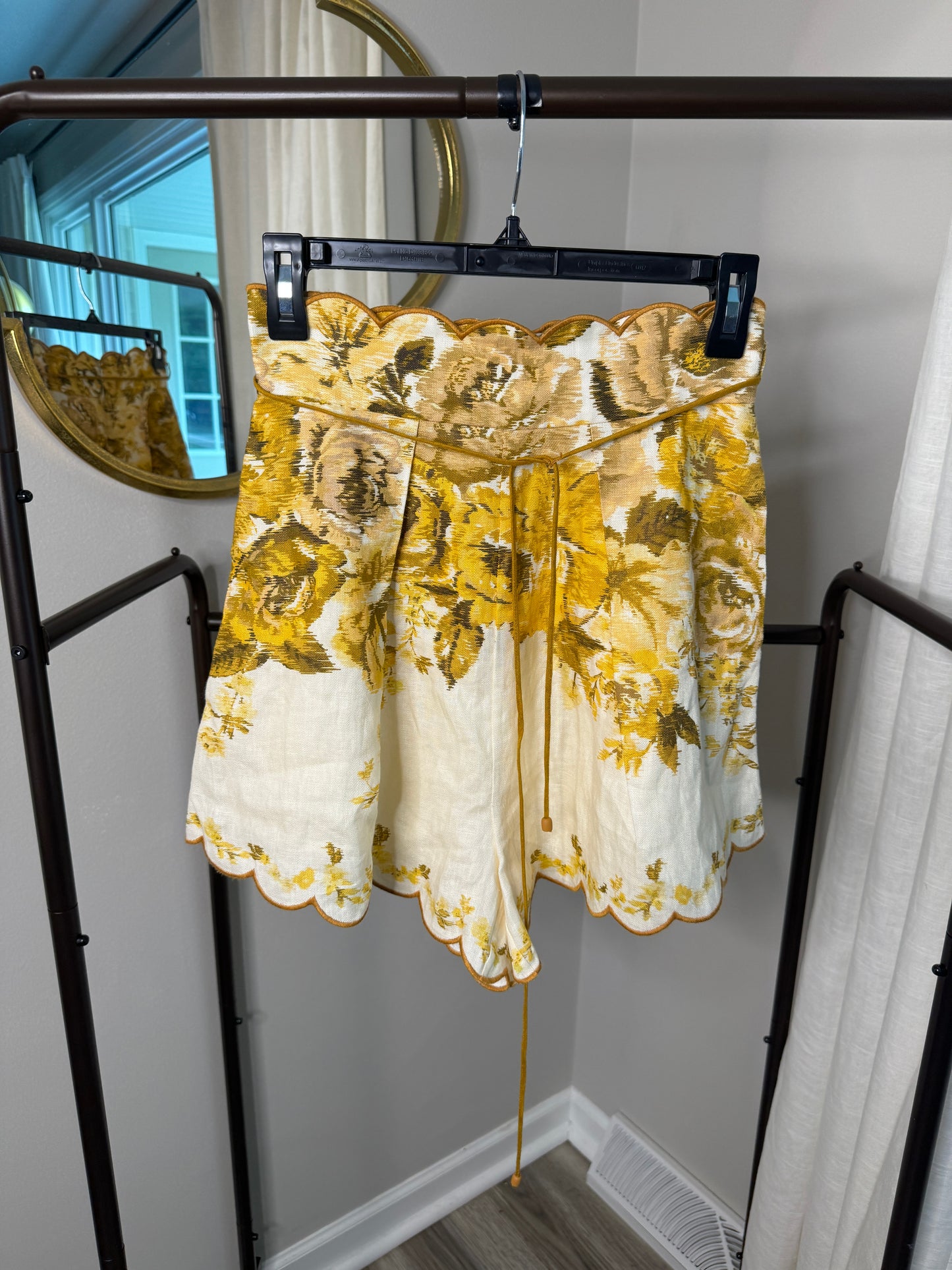 ZIMMERMANN Aliane Scallop Shorts size US 4