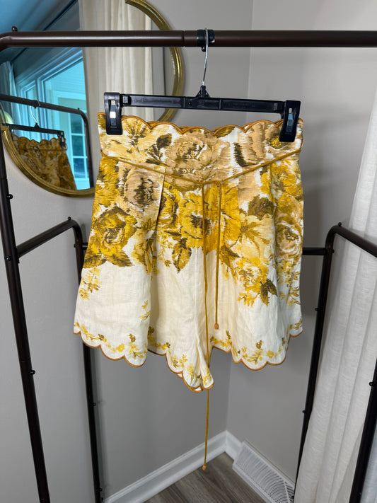 ZIMMERMANN Aliane Scallop Shorts size US 4