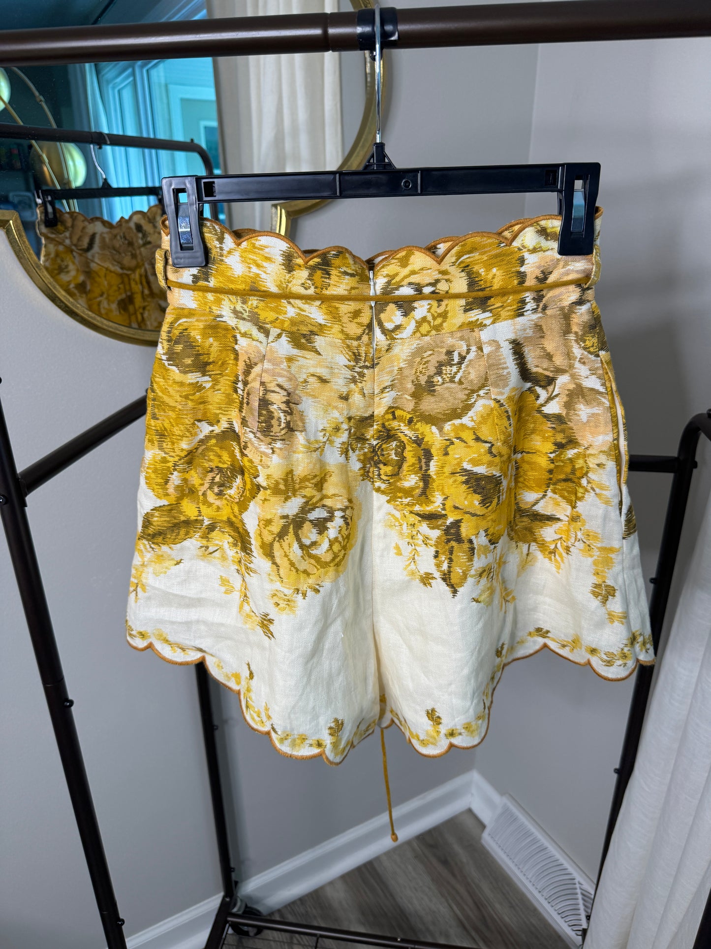 ZIMMERMANN Aliane Scallop Shorts size US 4
