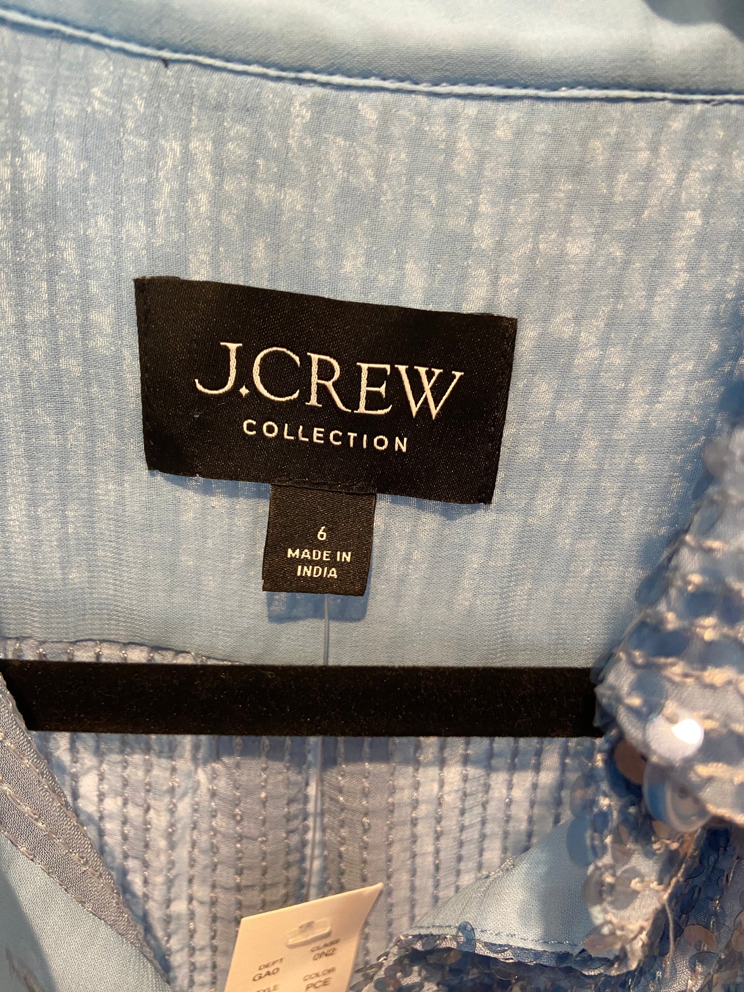 J. Crew Collection Classic-Fit Sequin Shirt size 6