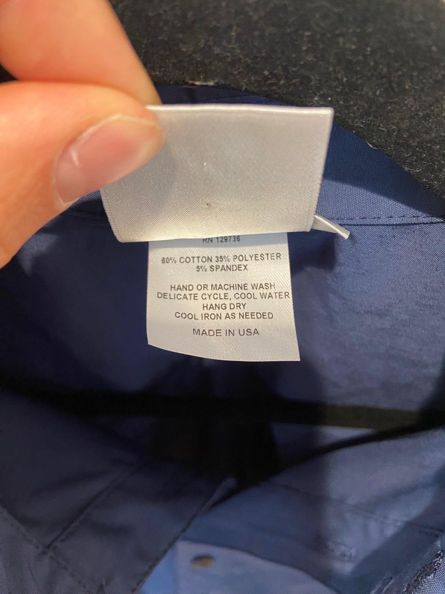 Finley Navy Popline Bomba Blouse size XS