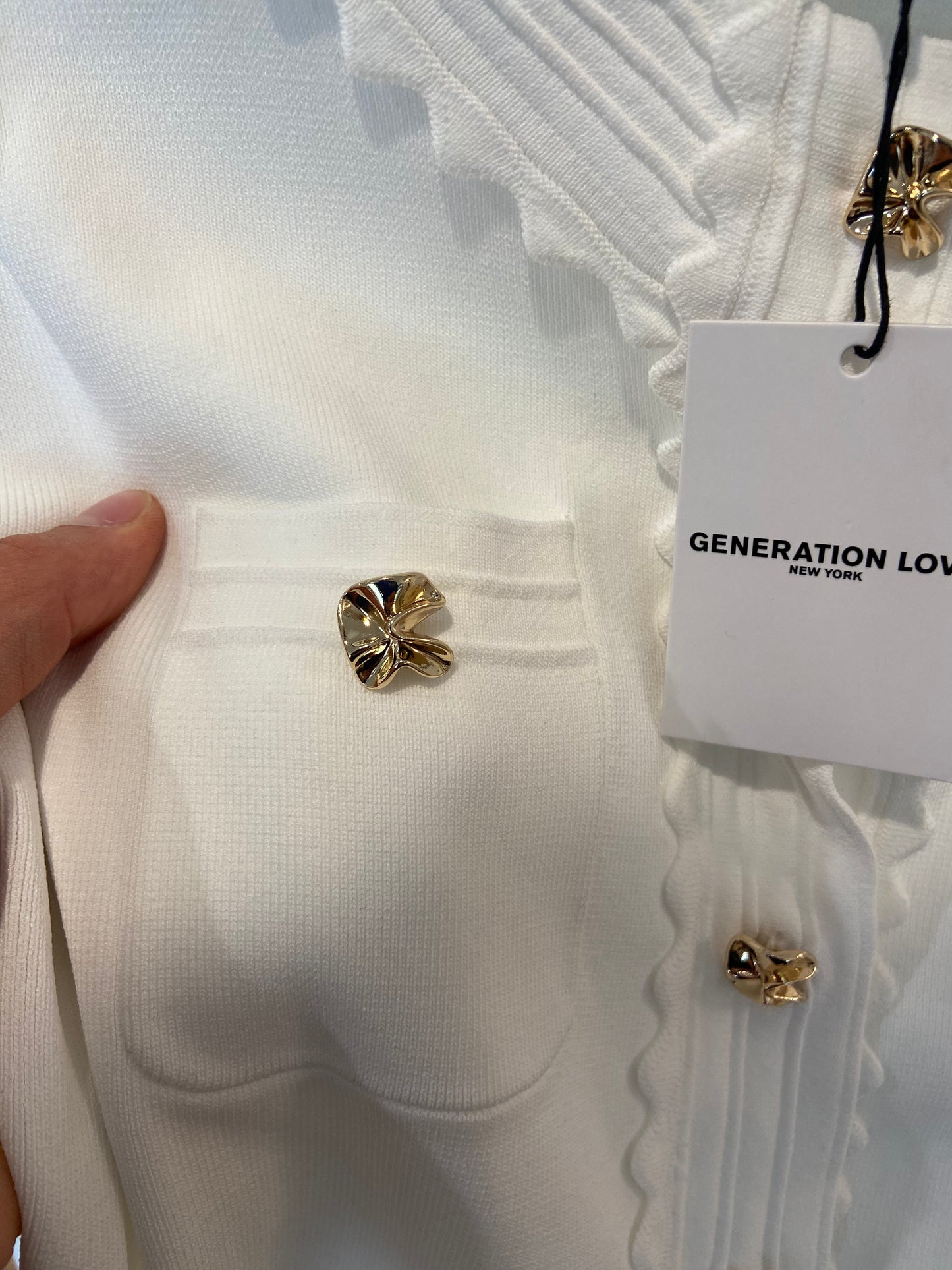 Generation Love Blossom Cardigan in White size XS