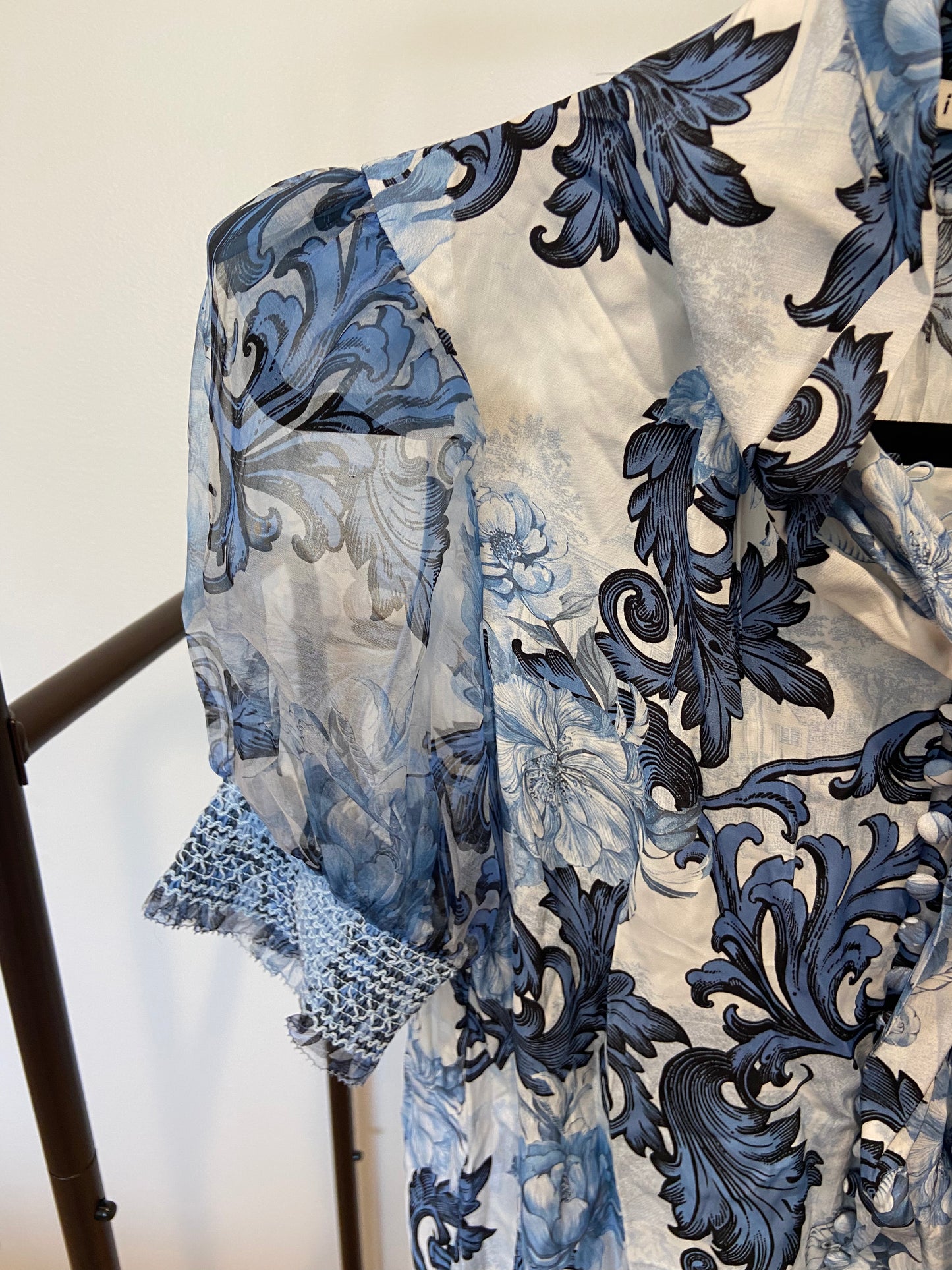 Alice and Olivia Brentley Blouse in Blue size S