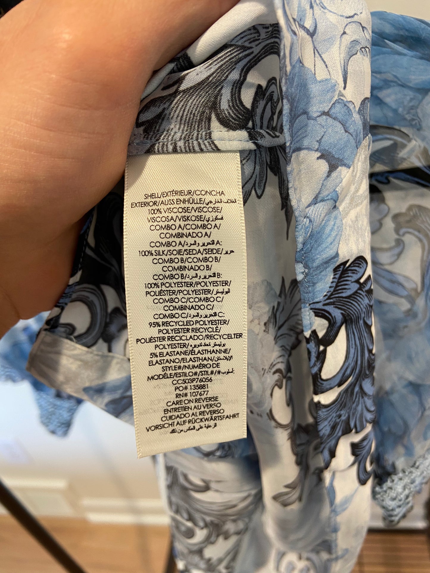Alice and Olivia Brentley Blouse in Blue size S
